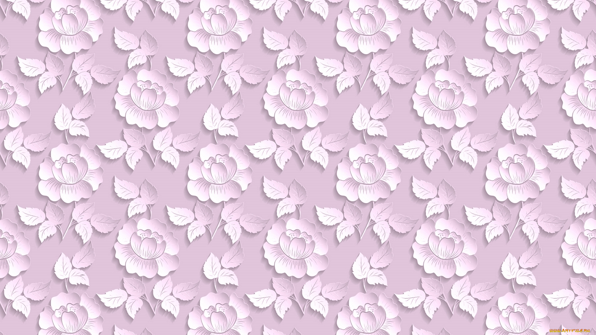 векторная, графика, цветы, , flowers, узор, розы, 3д, объем, розовый