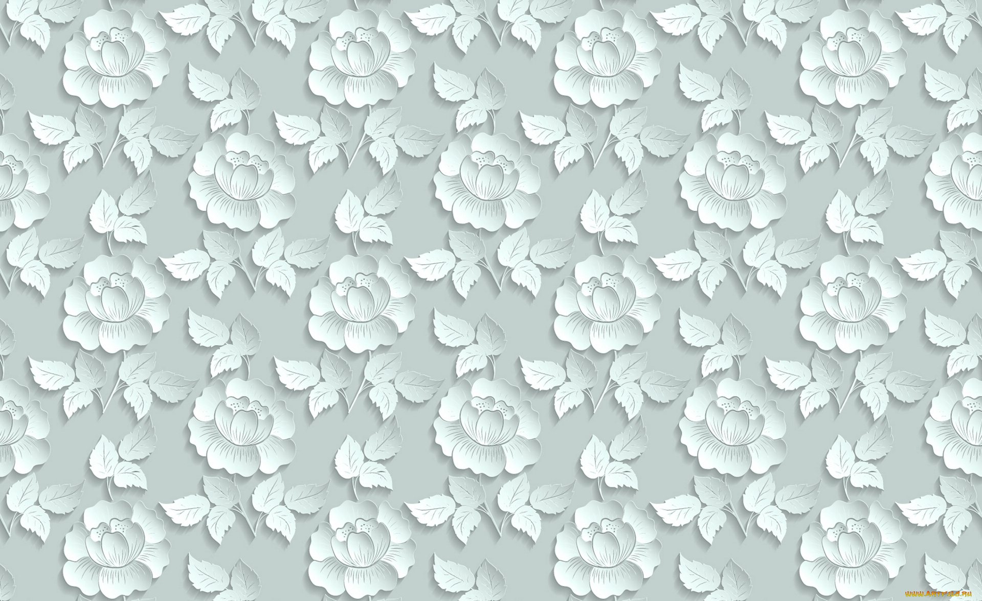 векторная, графика, цветы, , flowers, узор, цветы, розы, 3д, объем