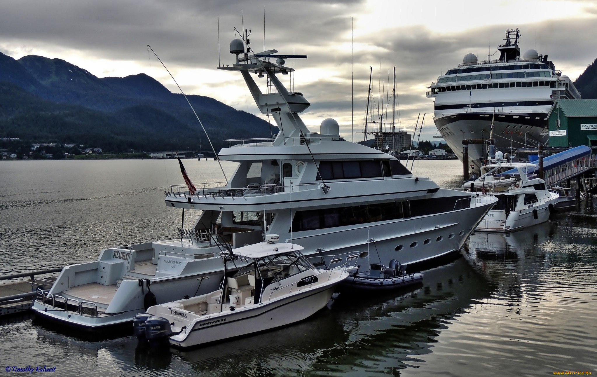 корабли, разные, вместе, лайнкр, порт, яяхта