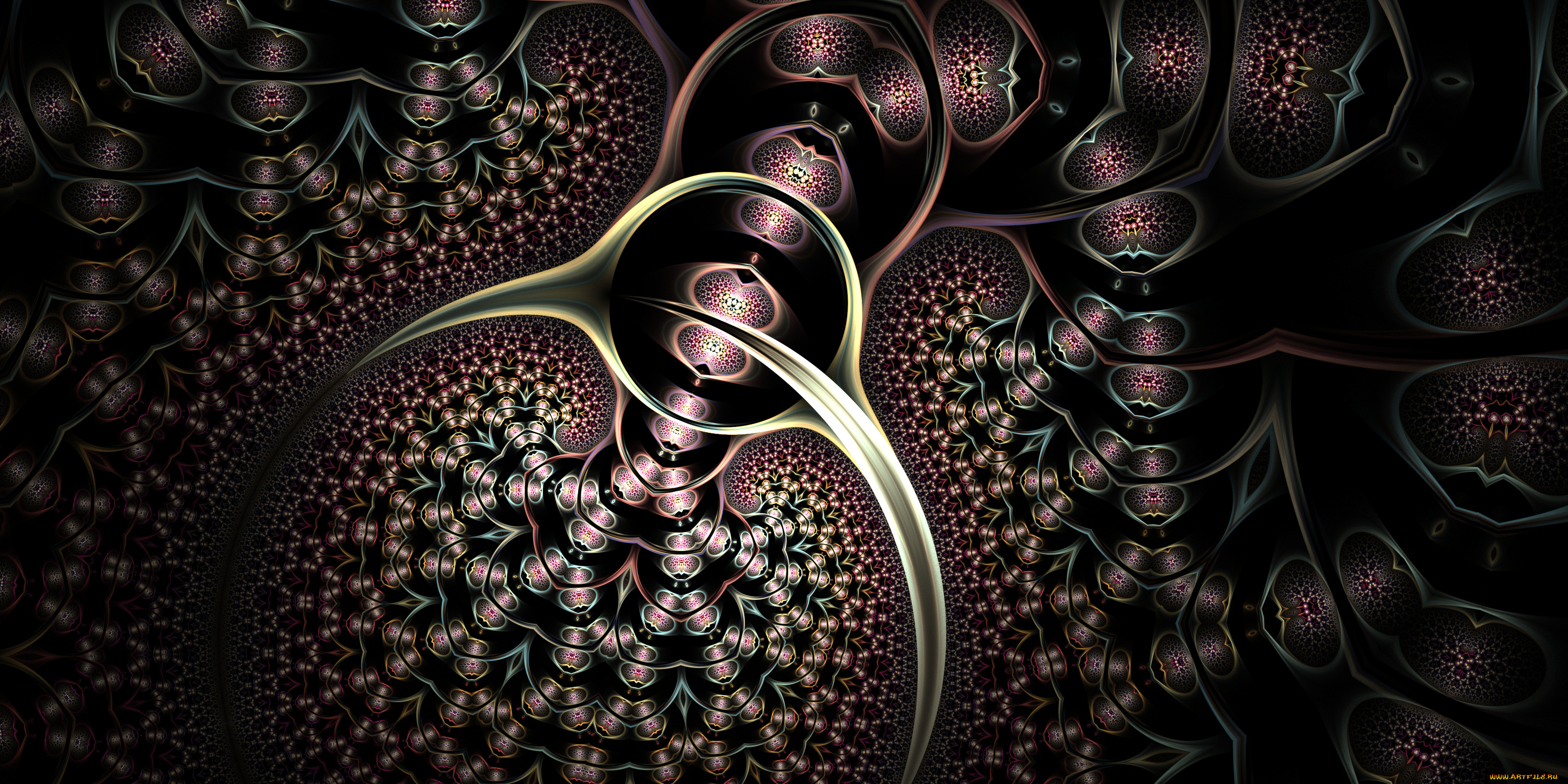 3д, графика, фракталы, , fractal, узор, фон, цвета