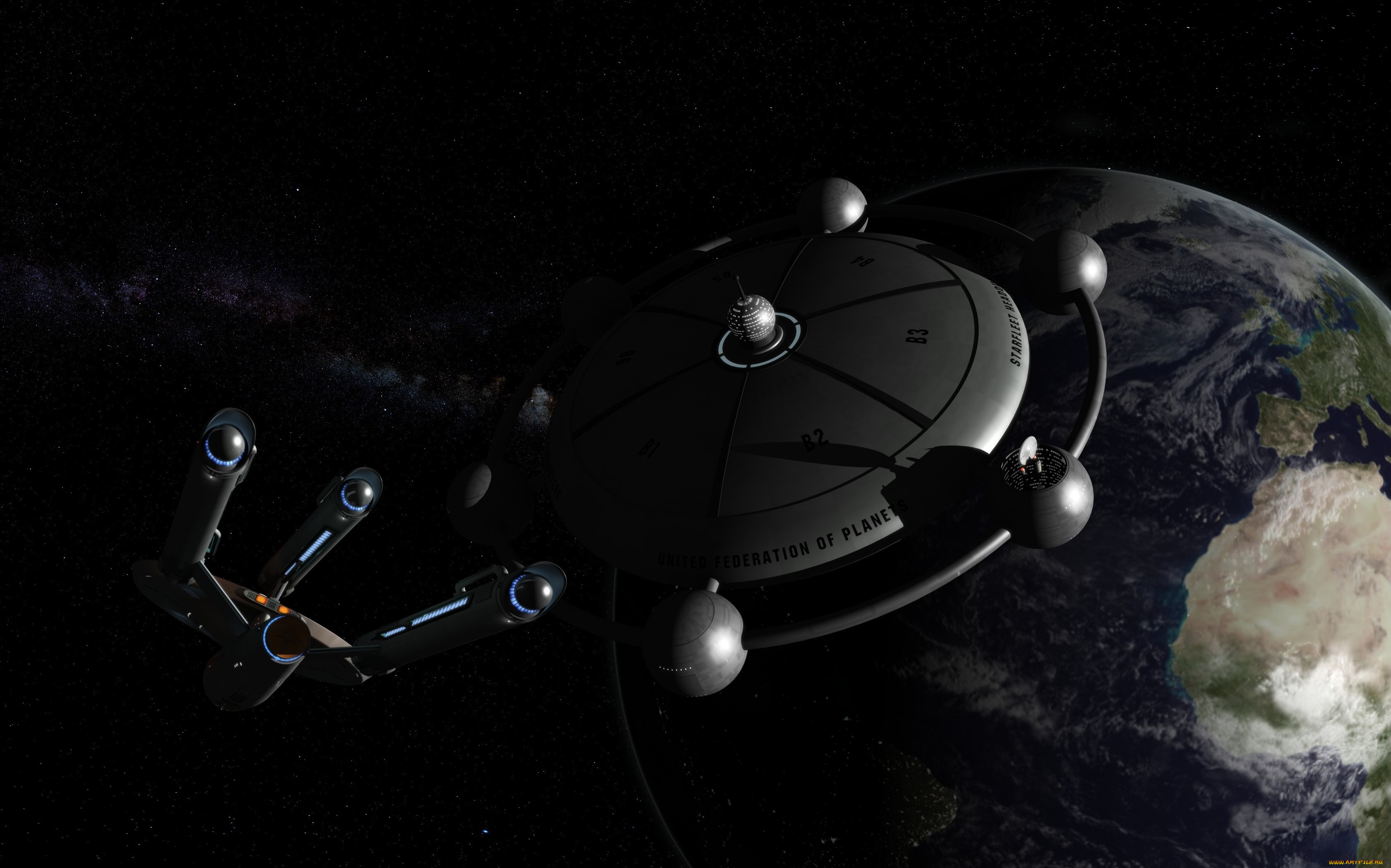 космос, арт, полет, космический, корабль, вселенная, планета