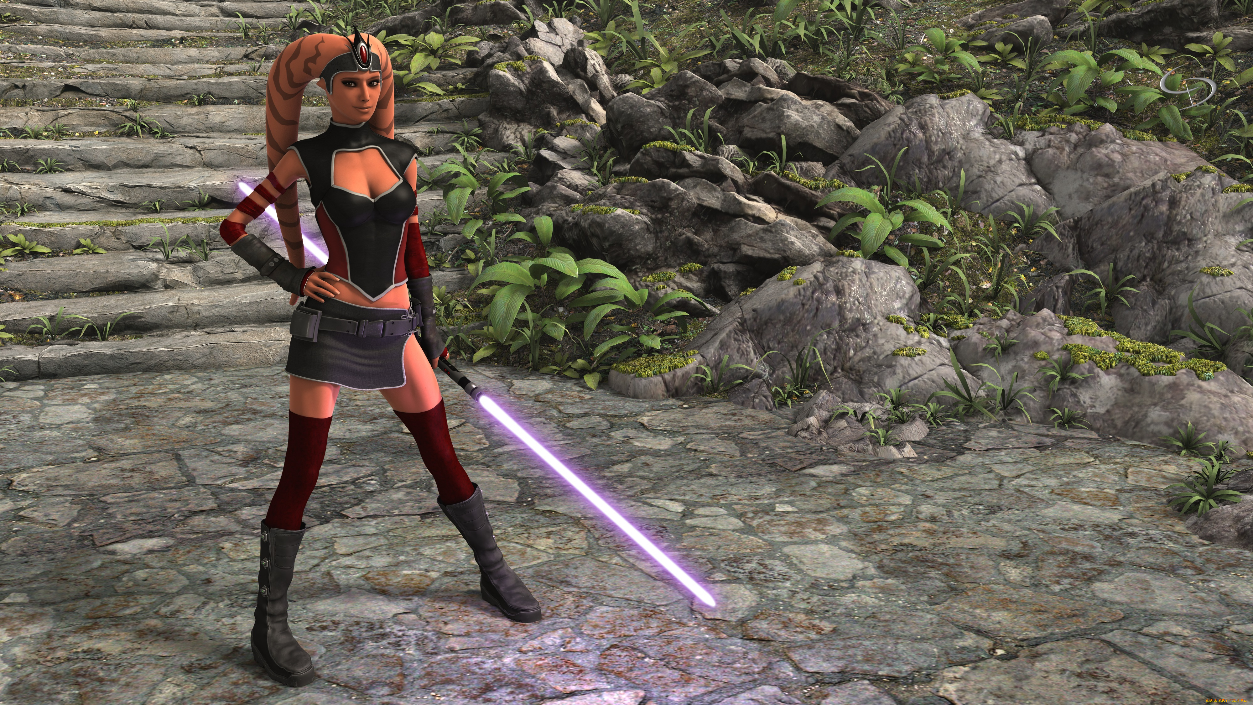 3д, графика, существа, , creatures, халк, взгляд, фон, оружие