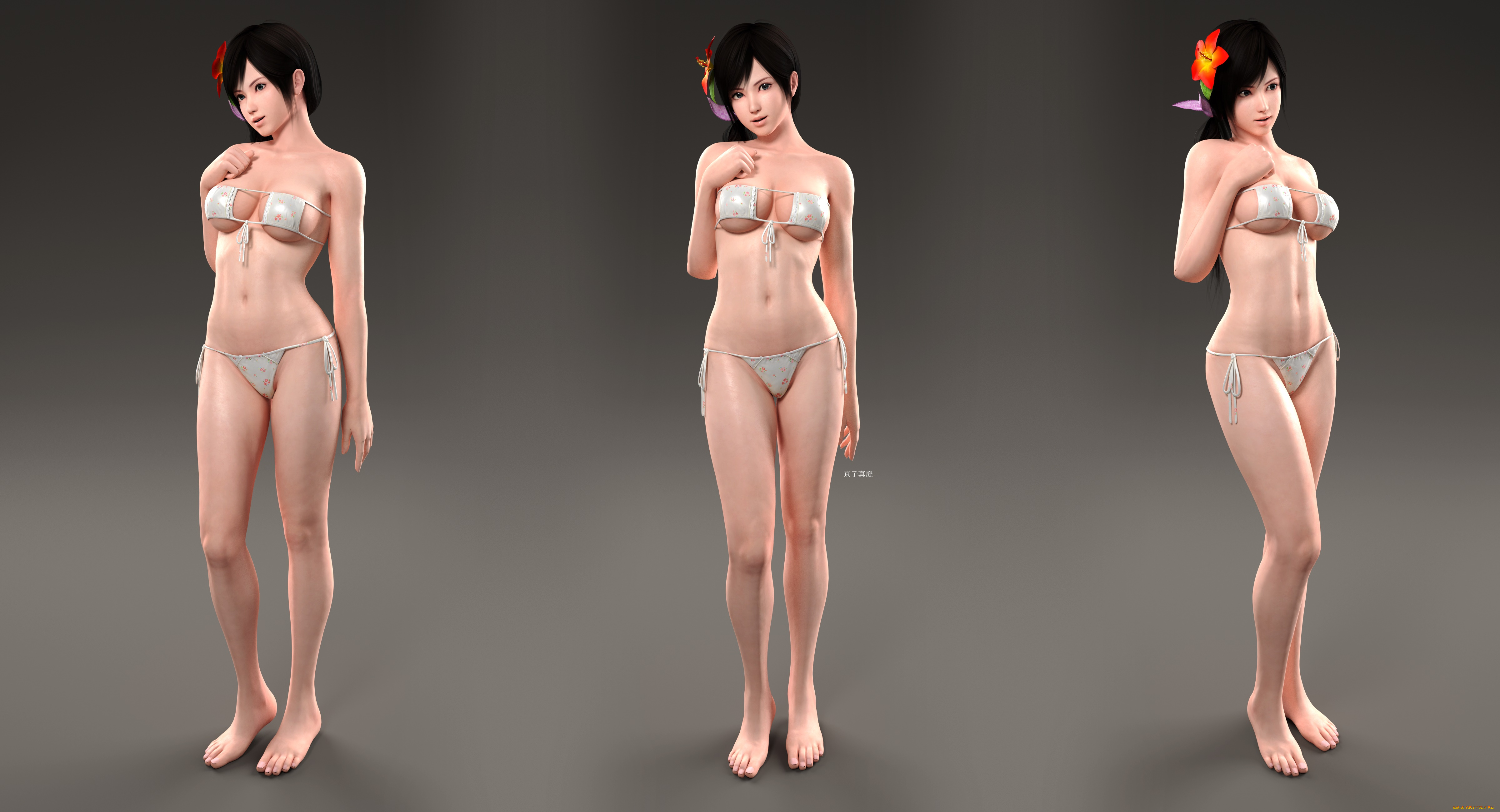 3д, графика, аниме, , anime, фон, взгляд, девушка