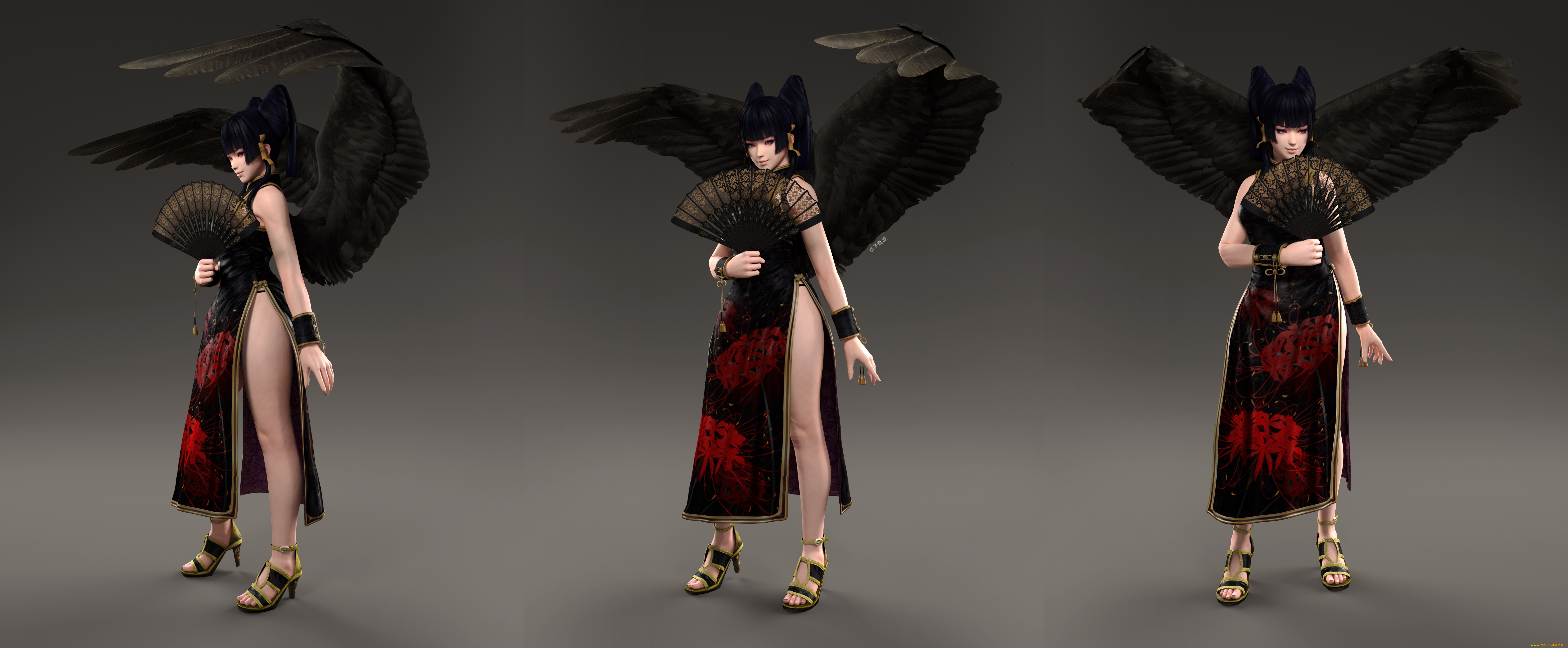 3д, графика, существа, , creatures, демон, фон, взгляд, девушка