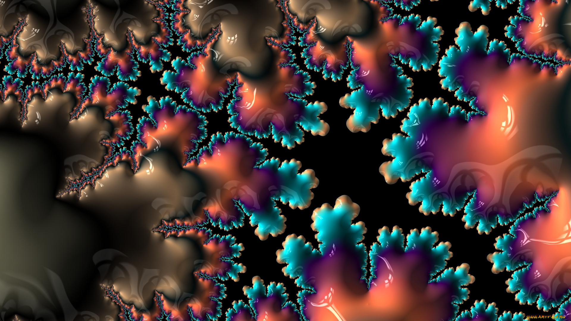 3д, графика, фракталы, , fractal, цвета, фон, узор