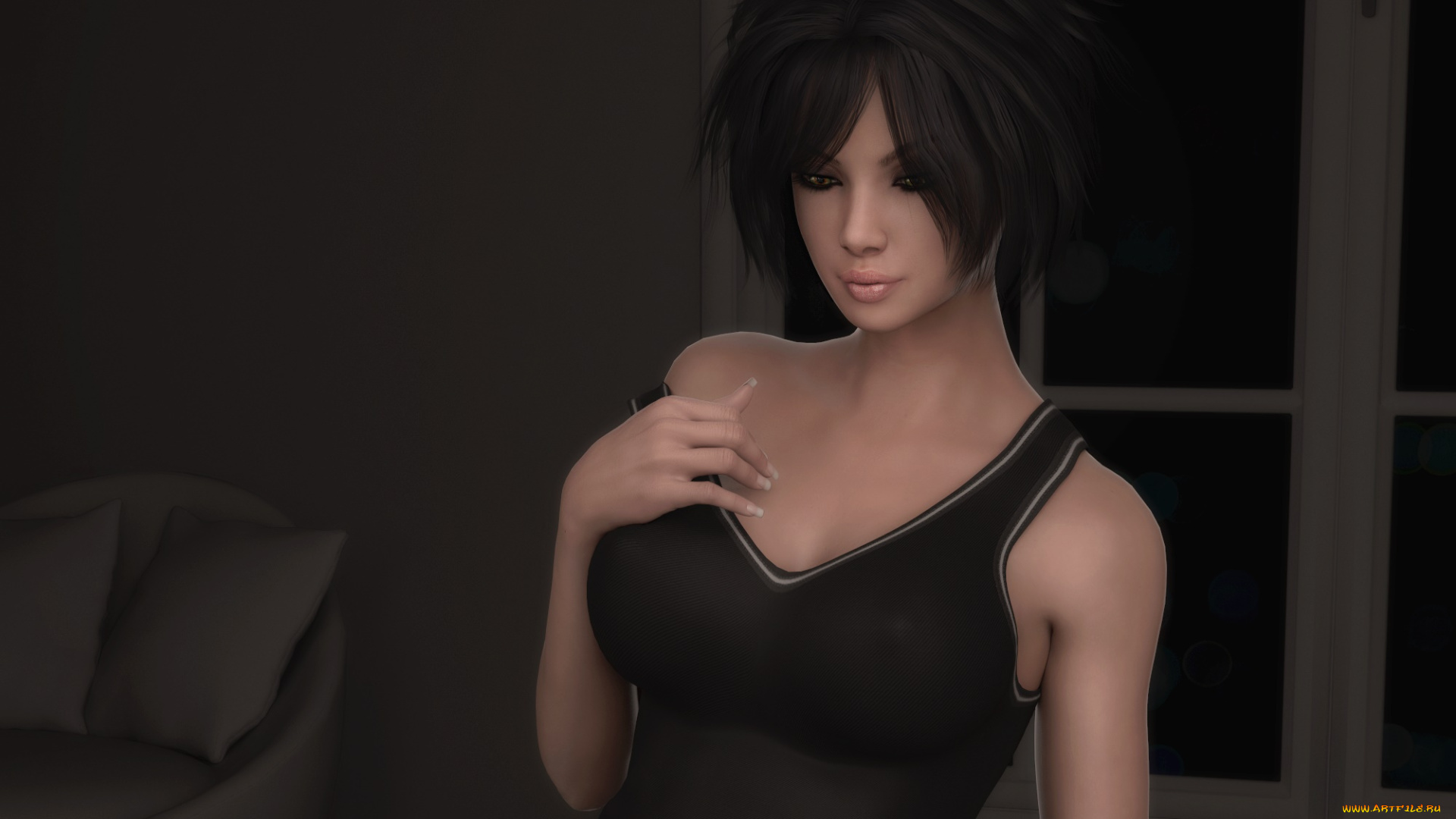 3д, графика, люди, , people, взгляд, девушка, фон