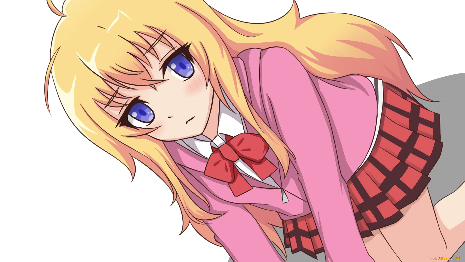 аниме, gabriel, dropout, фон, девушка, взгляд