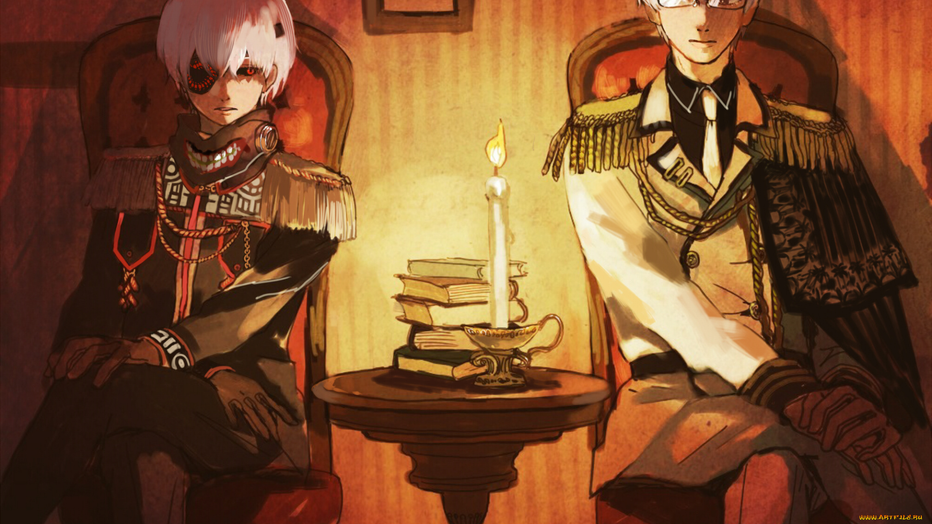 аниме, tokyo, ghoul, парни