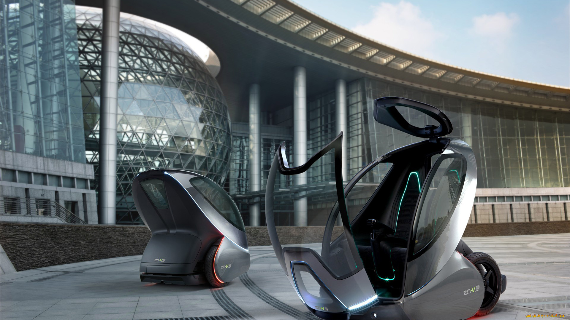 gm, unveils, en-v, concept, 2010, автомобили, gm-gmc, 2010, concept, en-v, unveils, gm