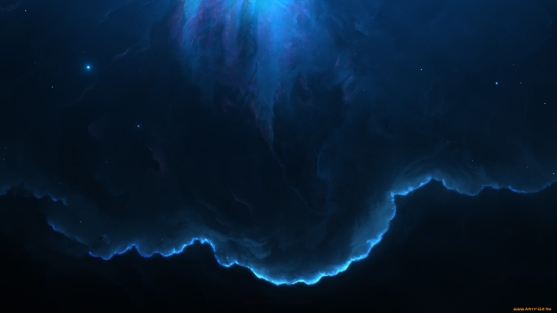 космос, арт, галактика, звезды, туманность, вселенная