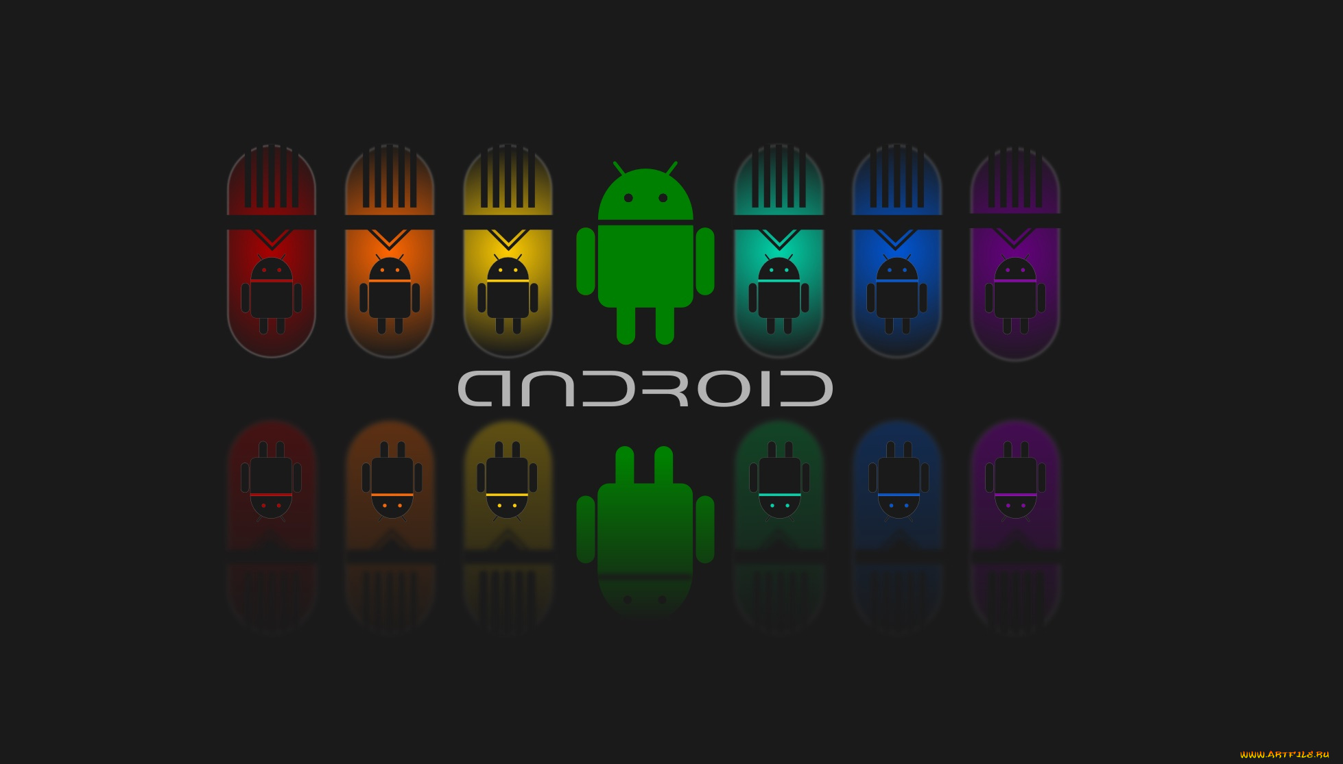 компьютеры, android, фон, логотип