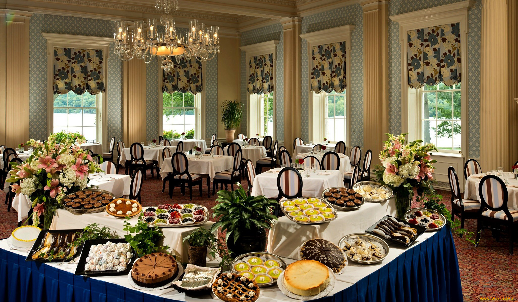 еда, пирожные, , кексы, , печенье, сервировка, столы, торты