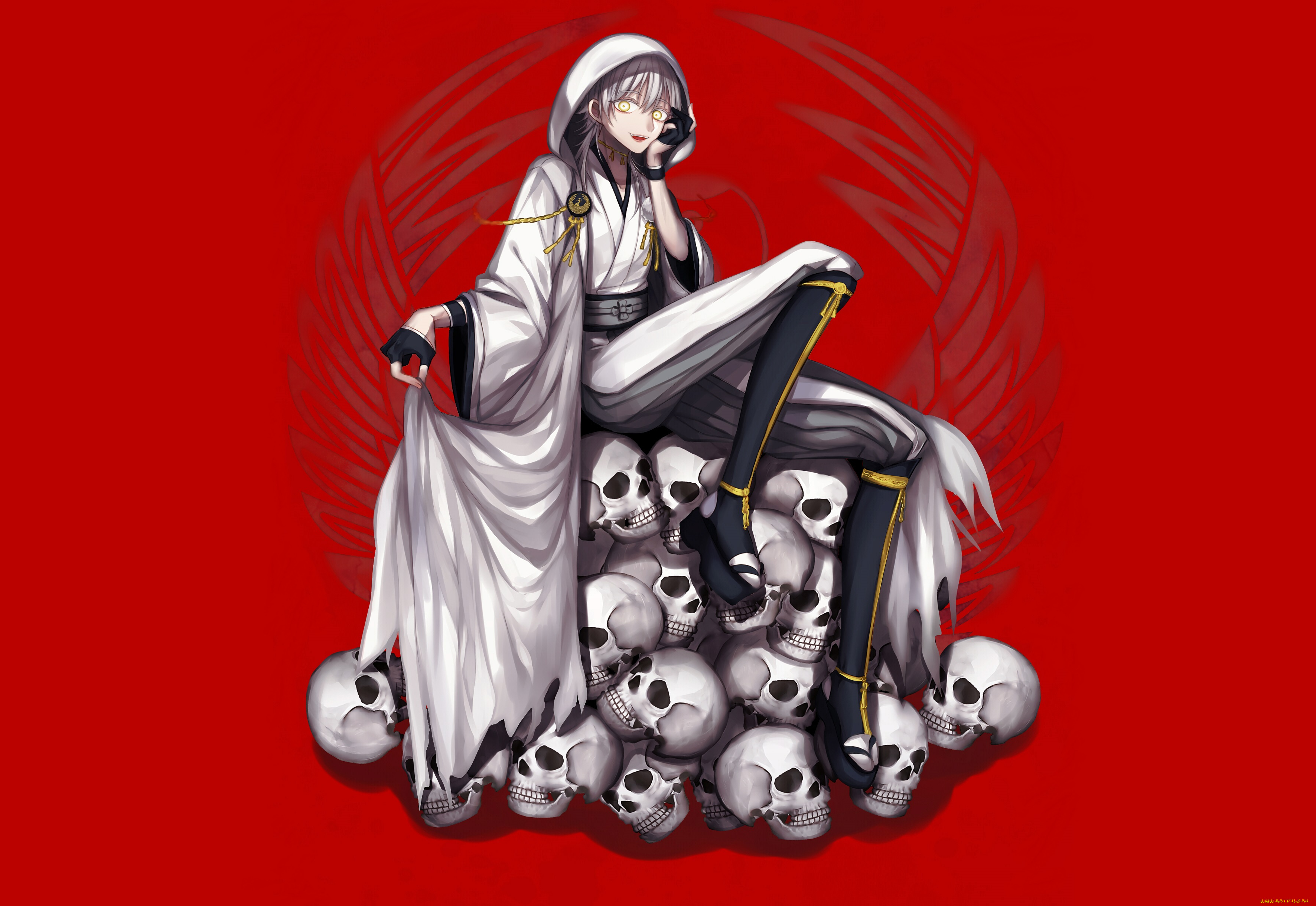 аниме, touken, ranbu, tsurumaru, kuninaga