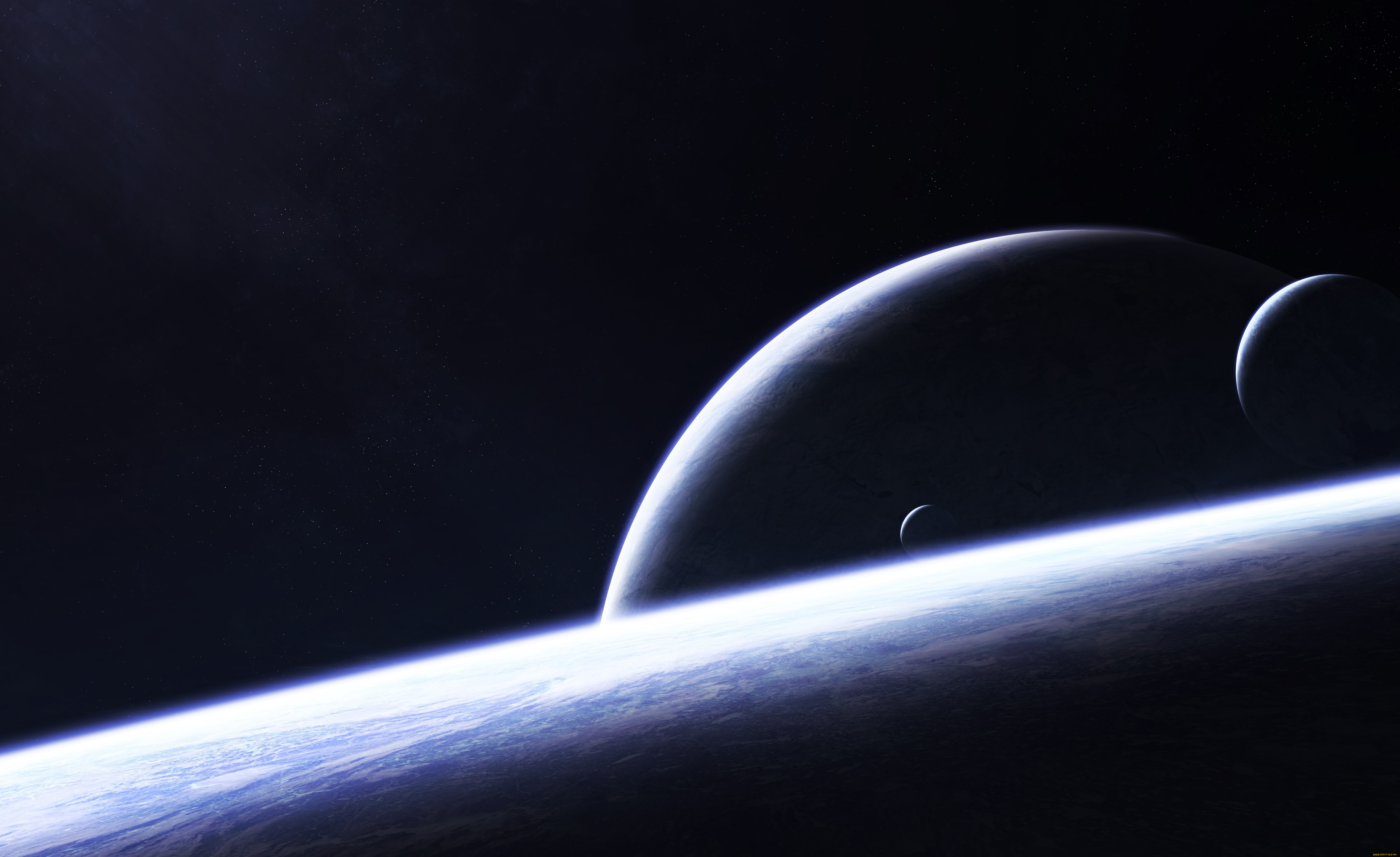 космос, арт, планеты, вселенная, звезды