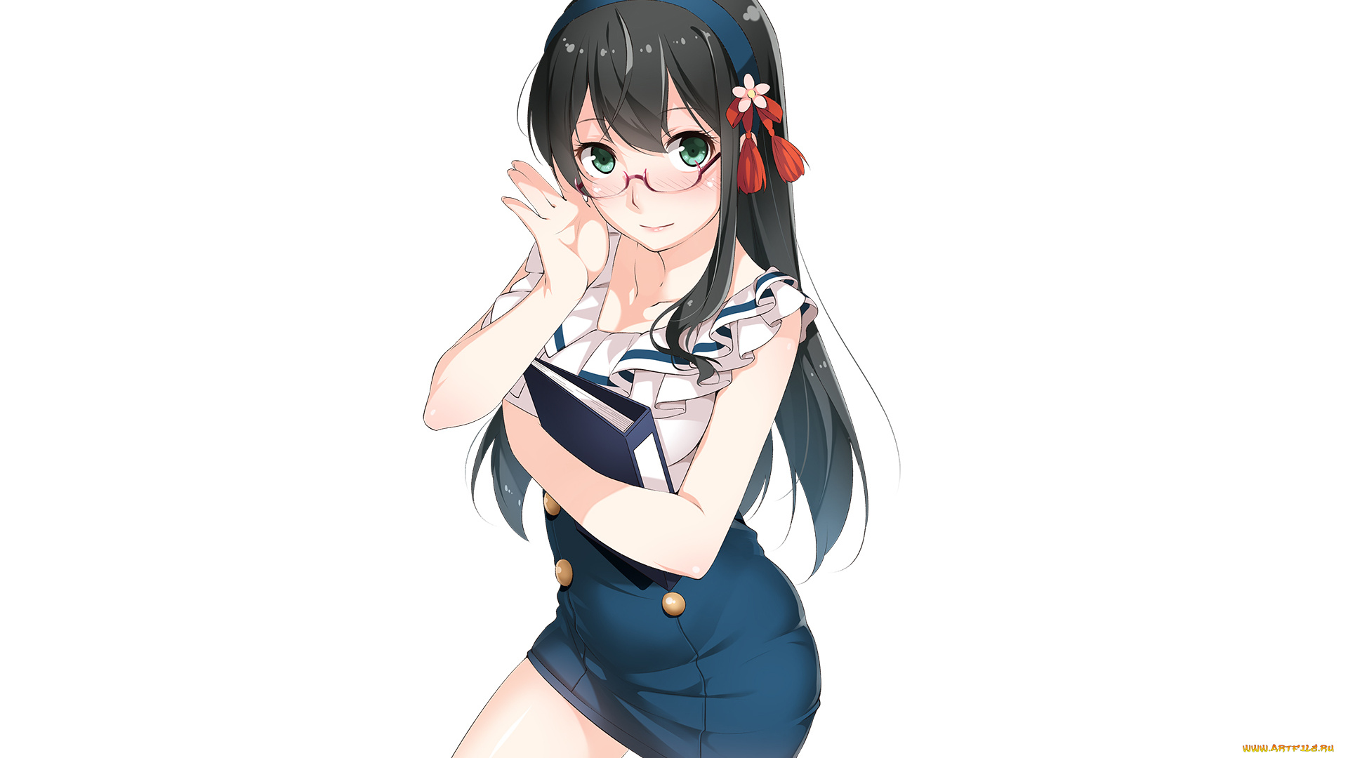 аниме, kantai, collection, девушка, фон, взгляд