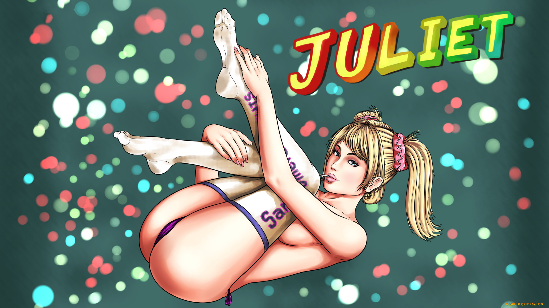 рисованное, комиксы, фон, девушка