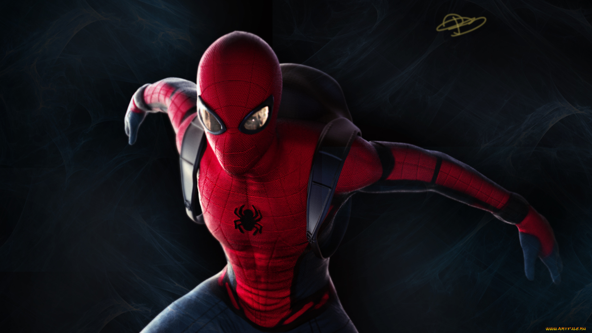 spiderman, artwork, 2018, рисованное, кино, superheroes, человек, паук, spiderman, artwork, 2018, супергерой