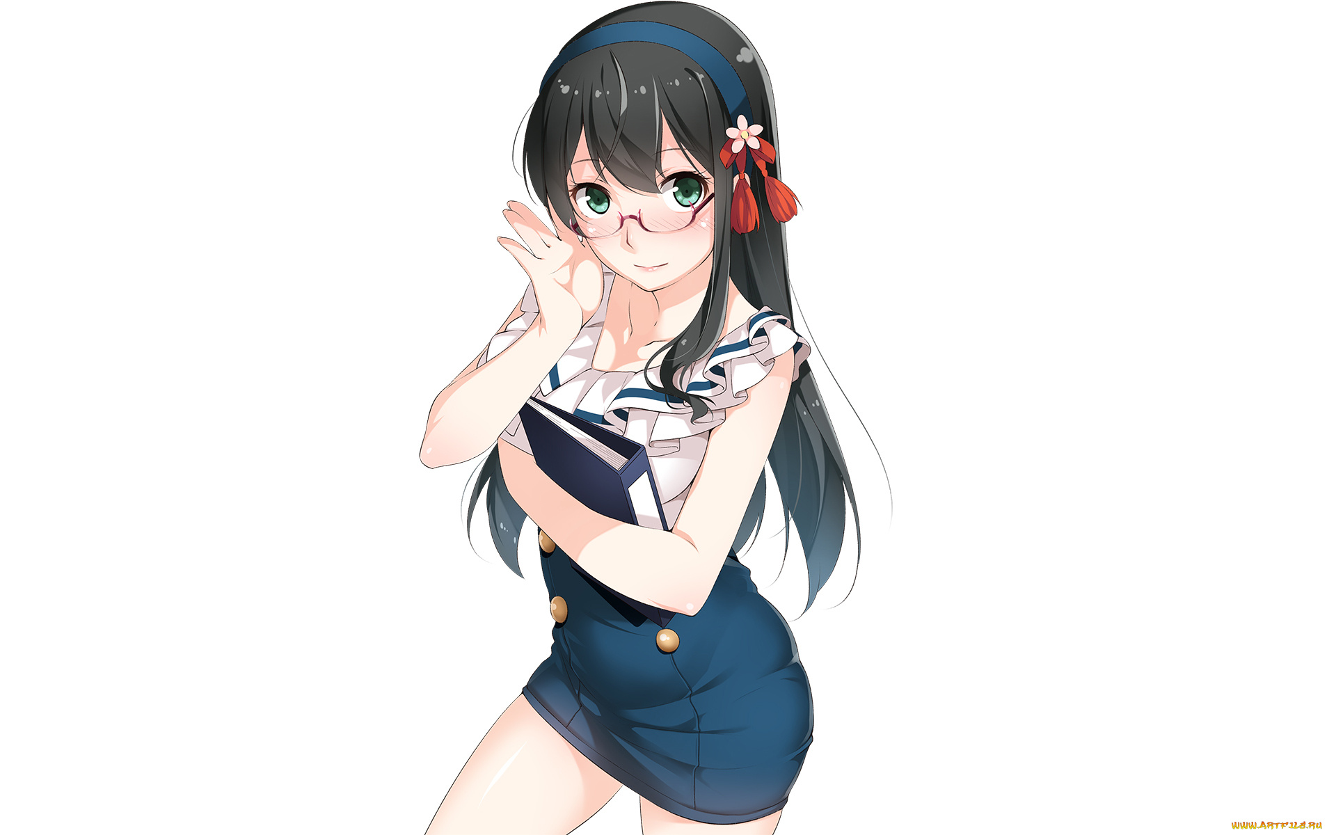 аниме, kantai, collection, девушка, фон, взгляд