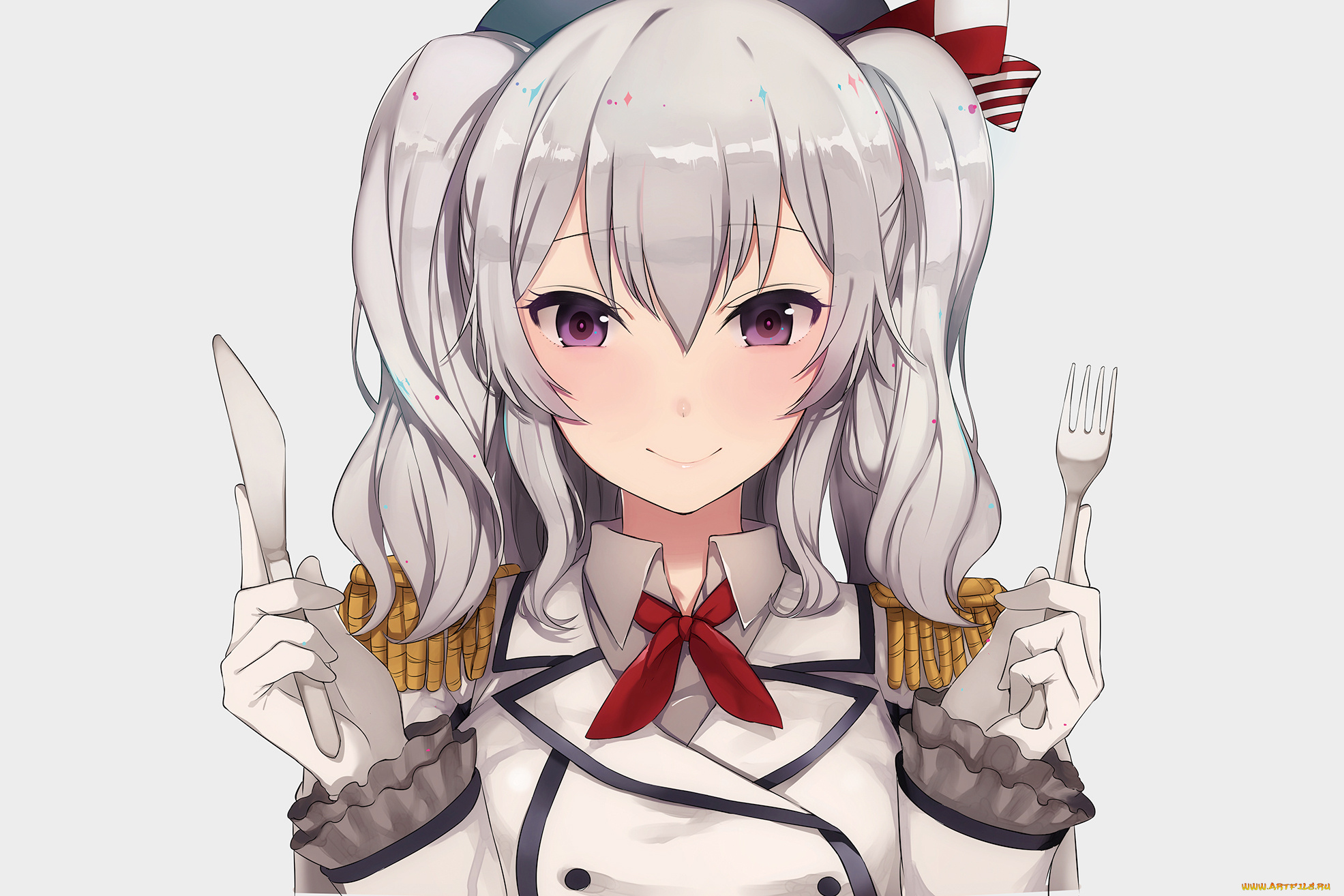 аниме, kantai, collection, фон, взгляд, девушка