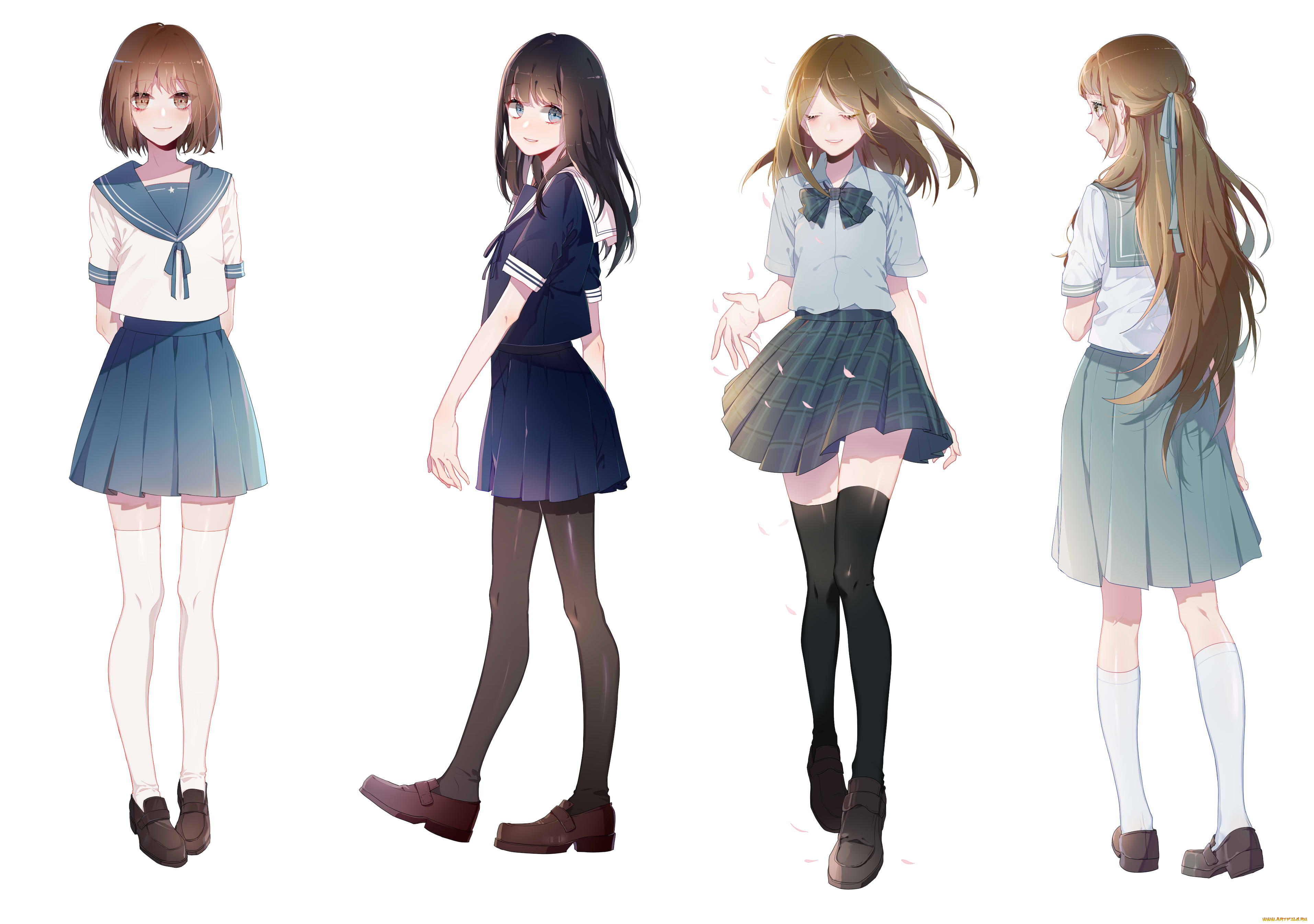 аниме, unknown, , другое, , девушки, фон, взгляд