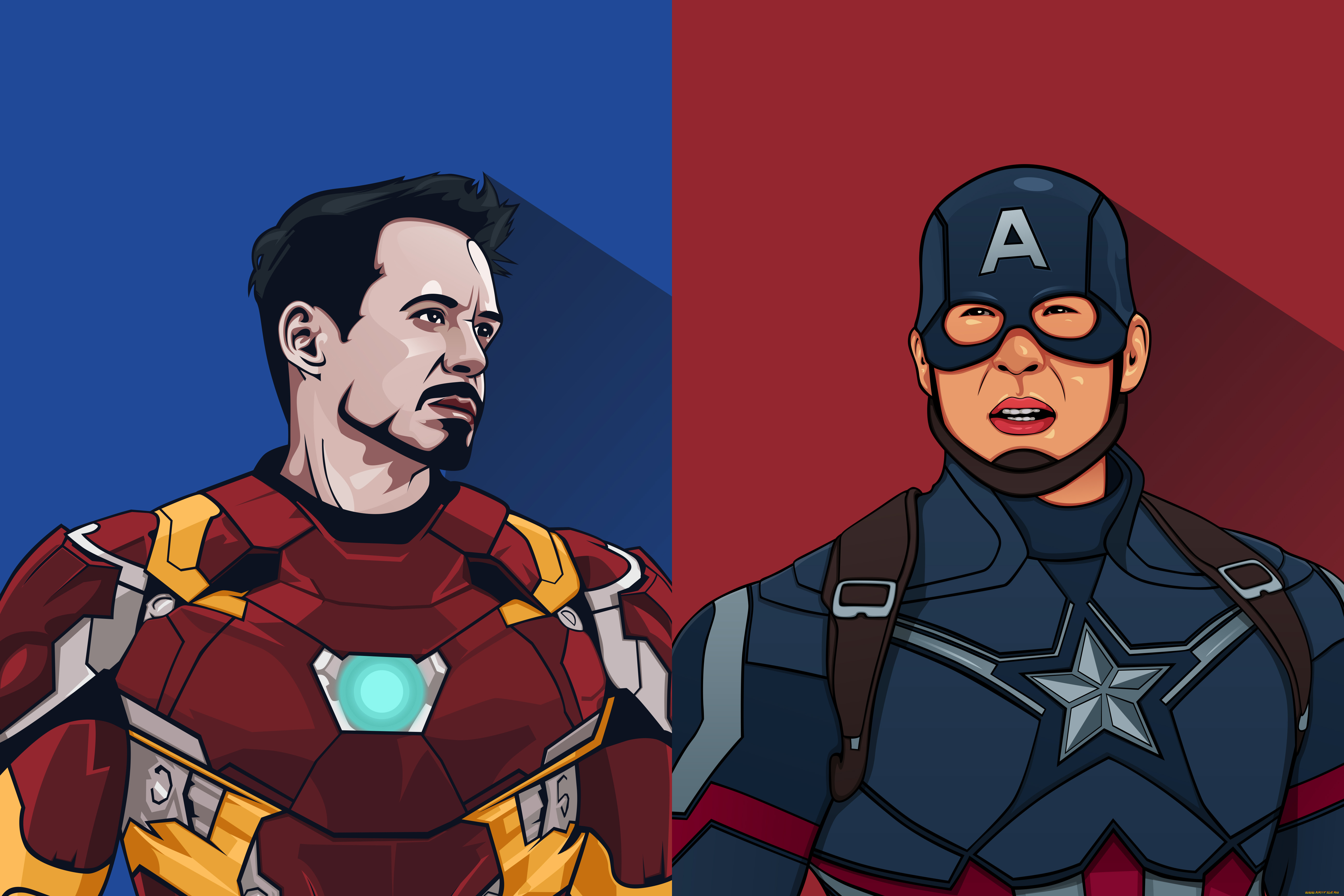marvel, comics, рисованное, комиксы, artwork, captain, america, iron, man, первый, мститель, marvel, comics, железный, человек, супергерои, капитан, америка