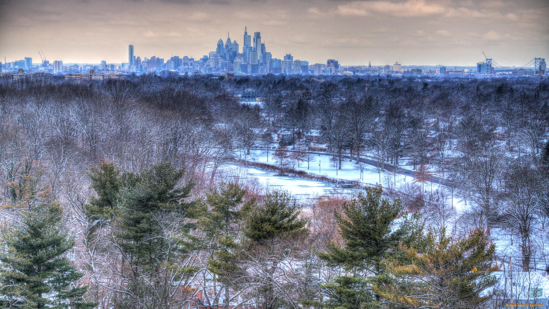 города, -, панорамы, простор