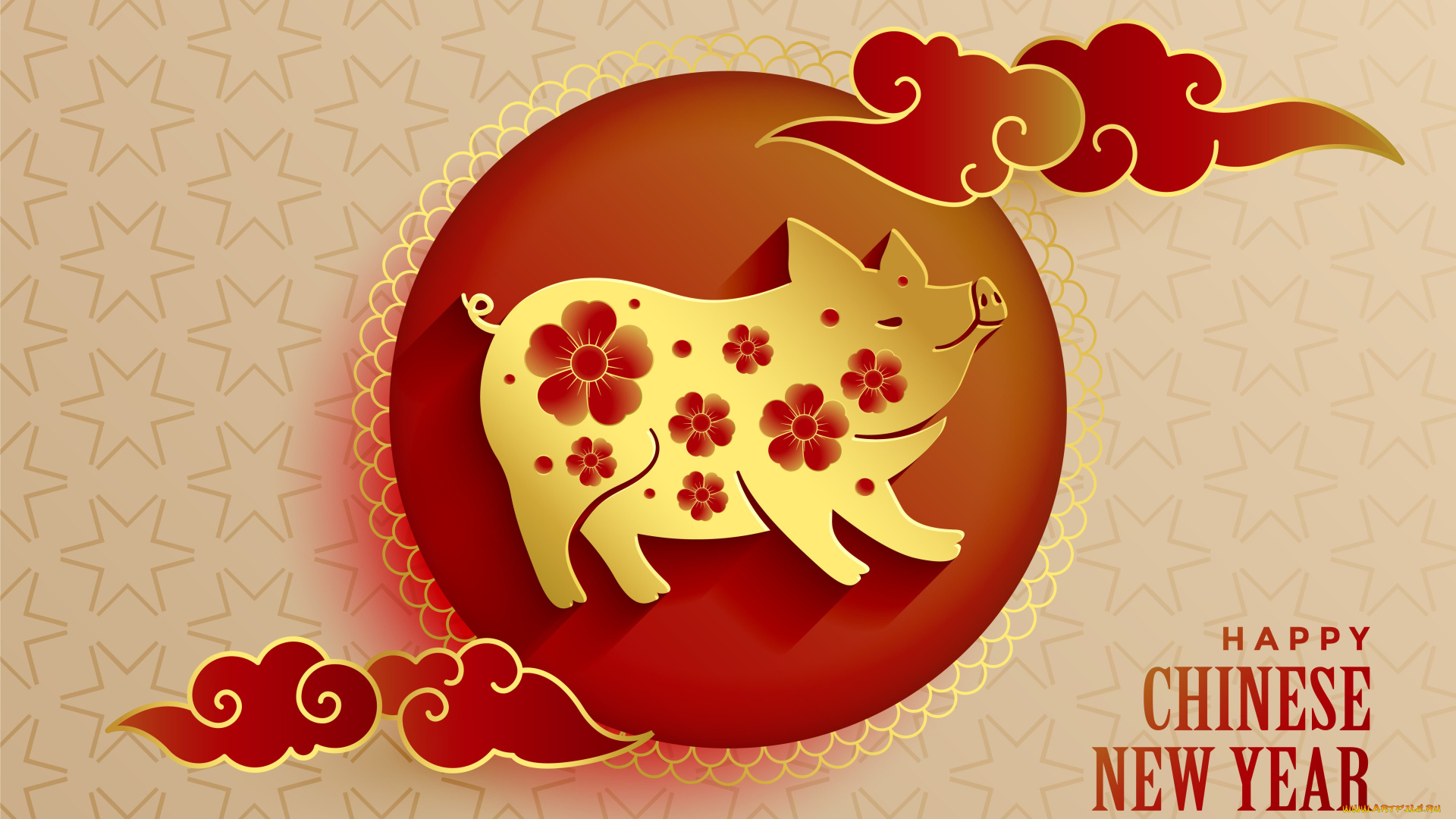 праздничные, векторная, графика, , новый, год, 2019г, новый, год, китайский