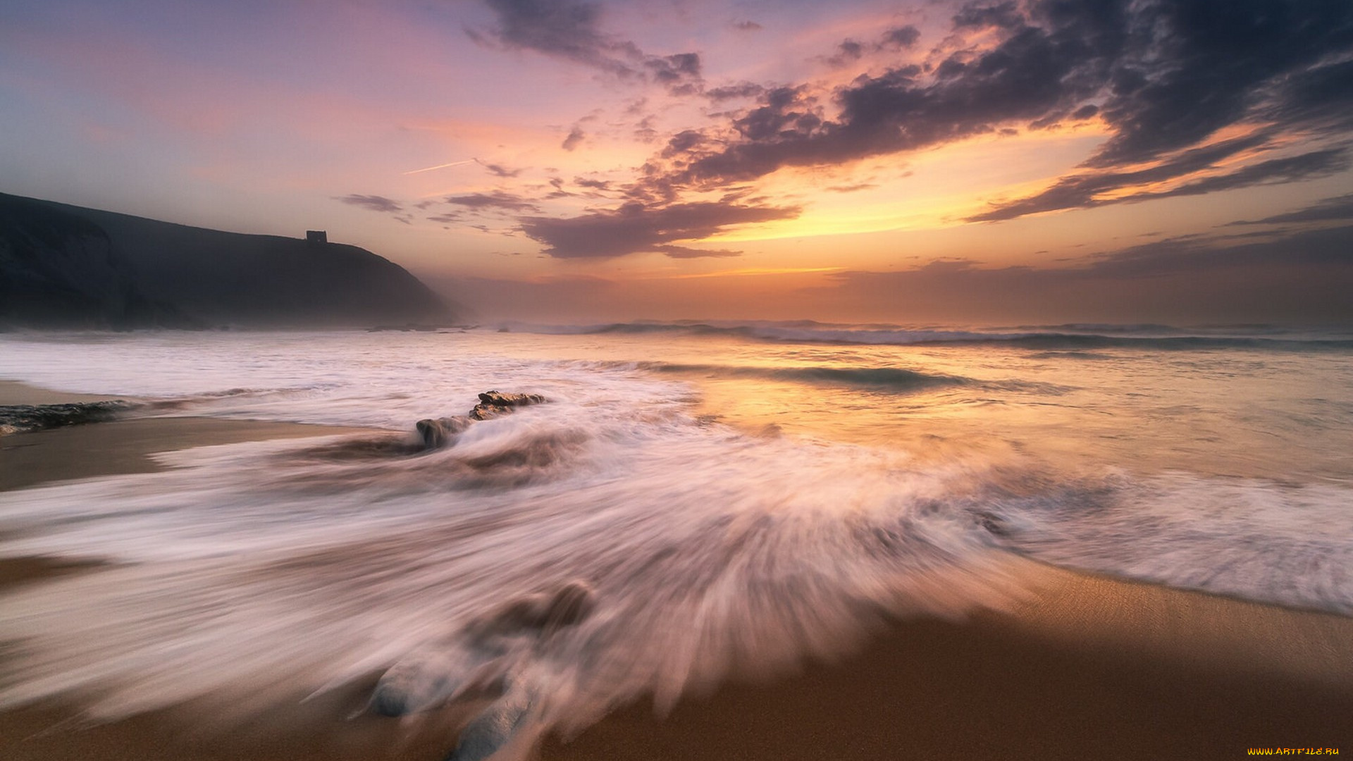 природа, побережье, простор