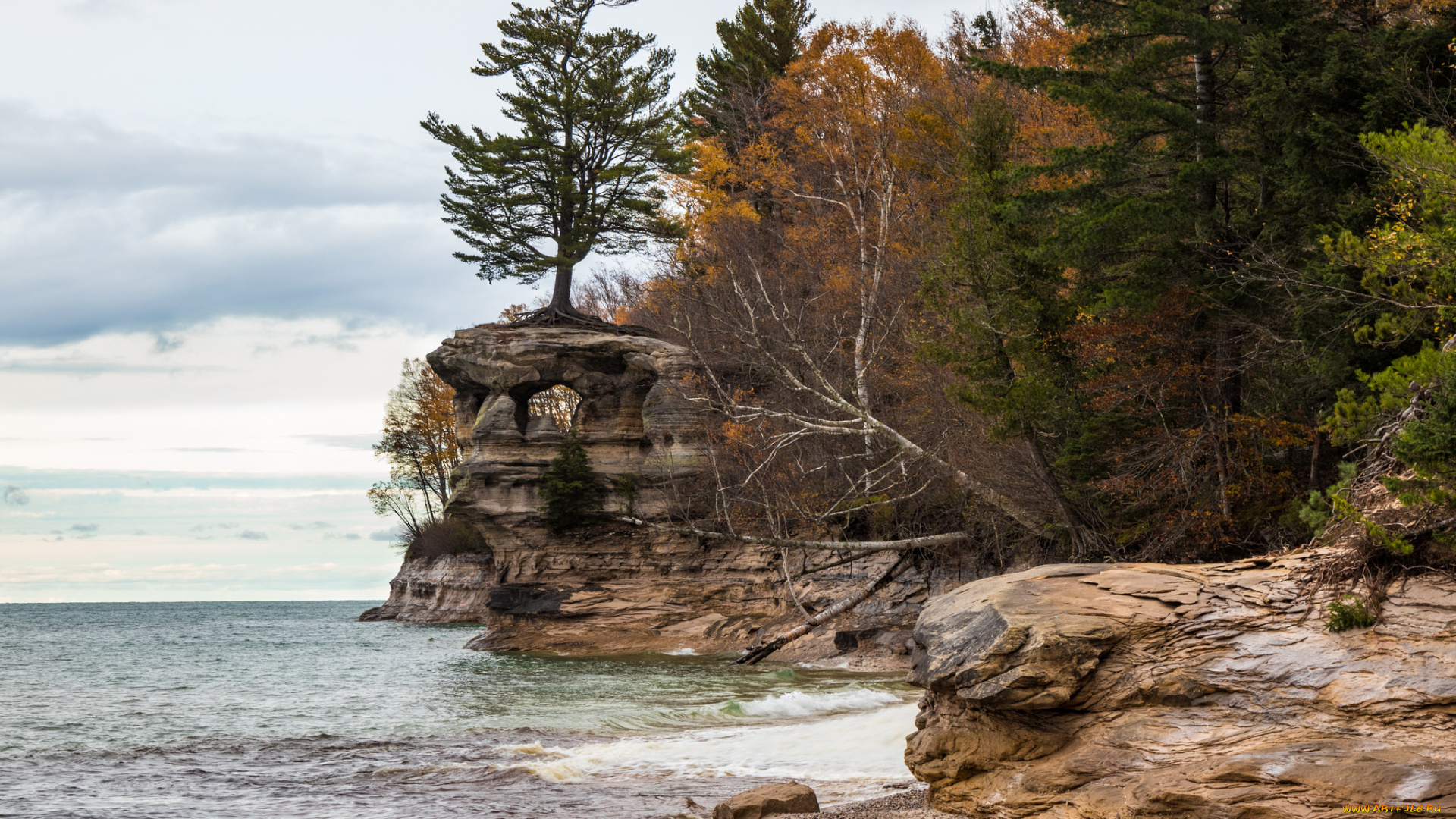 природа, побережье, простор