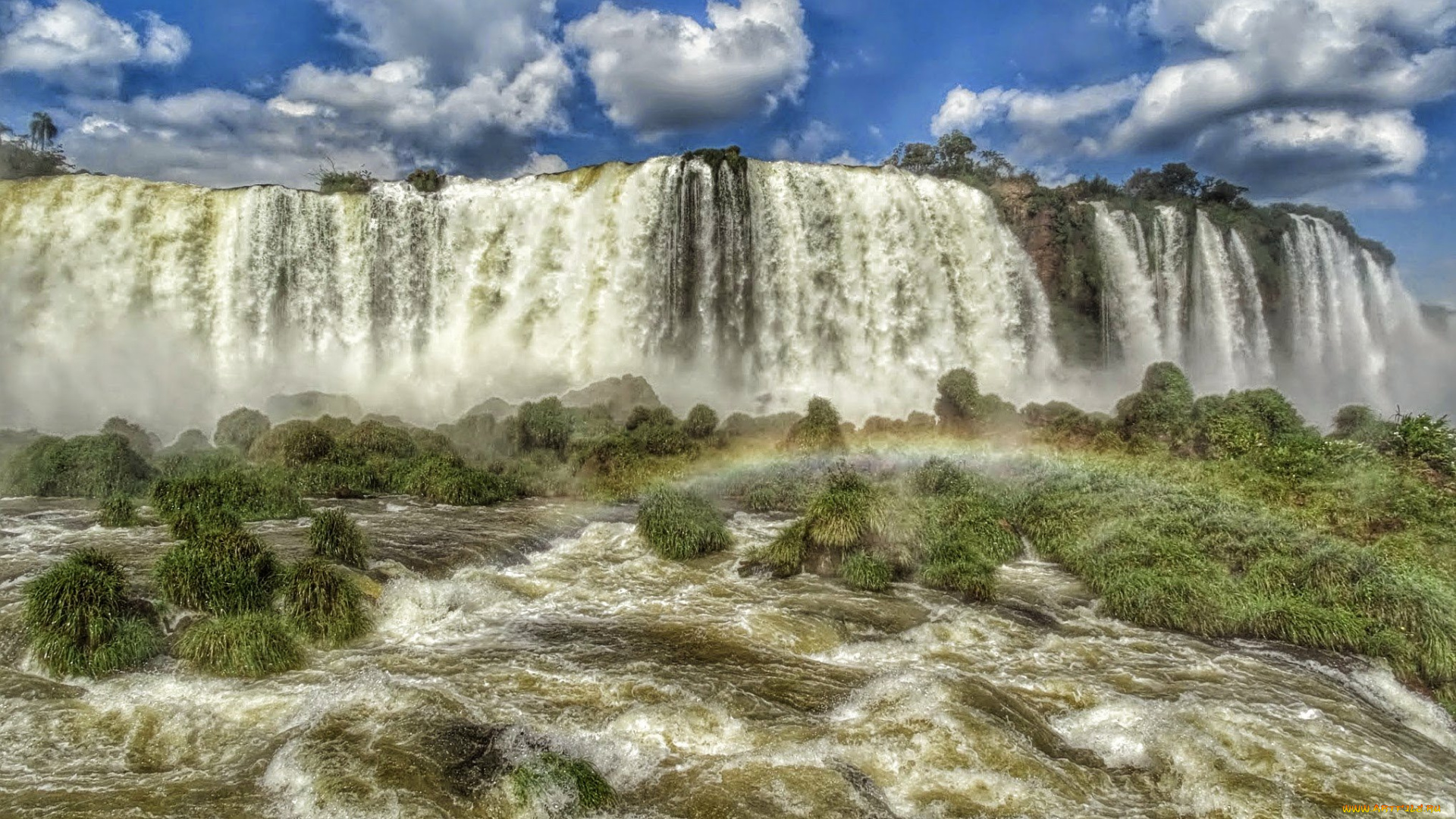 природа, водопады, простор