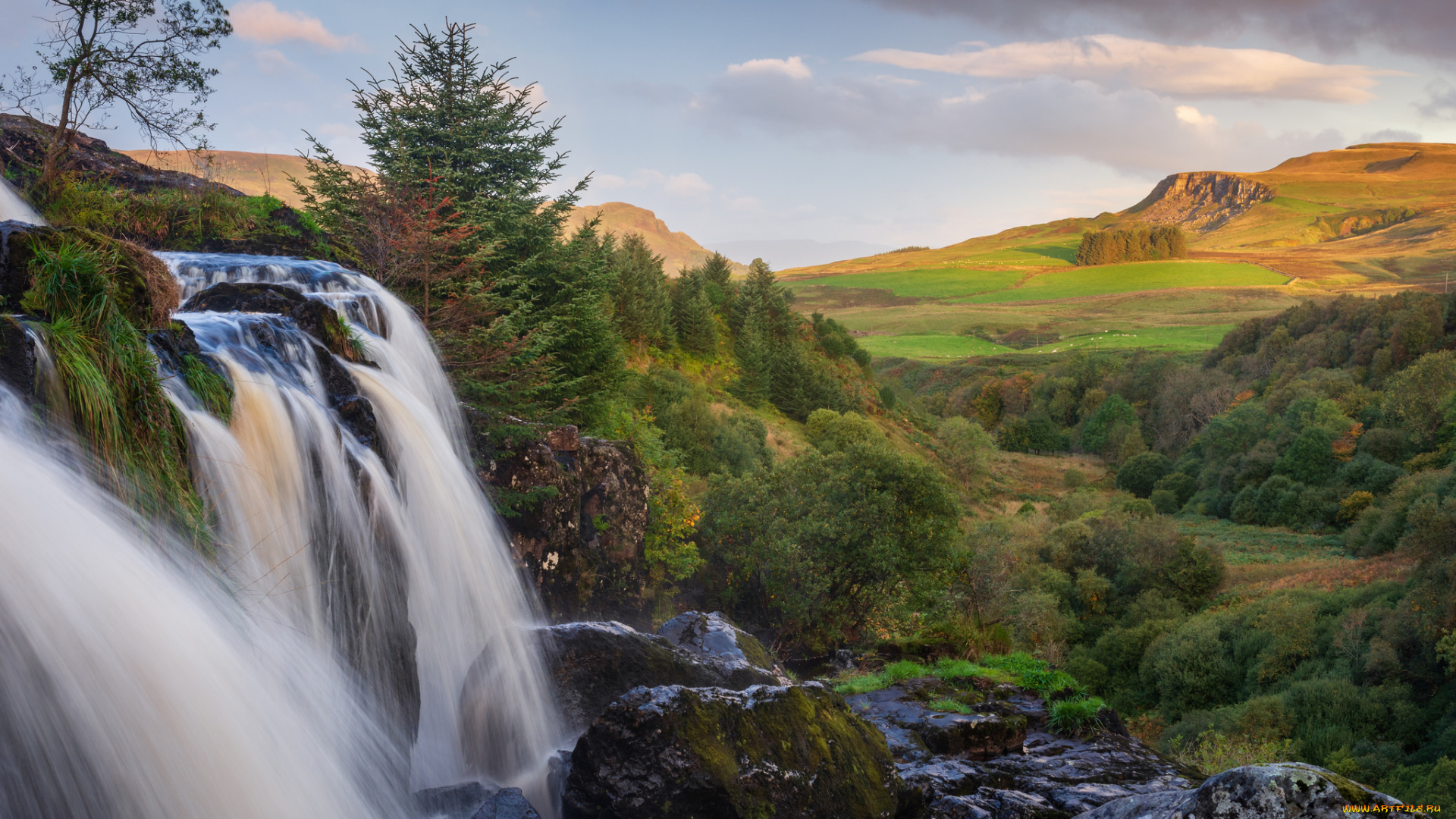 природа, водопады, простор