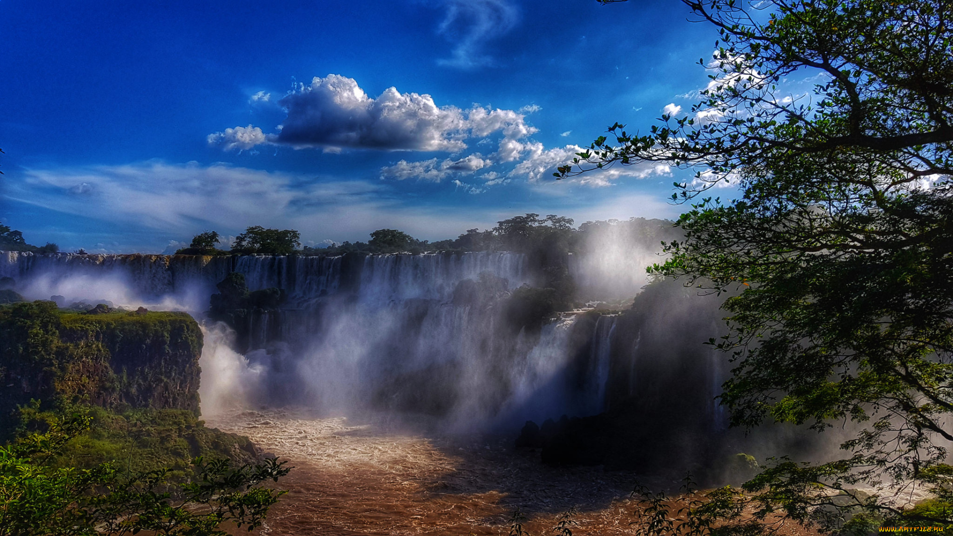 природа, водопады, простор