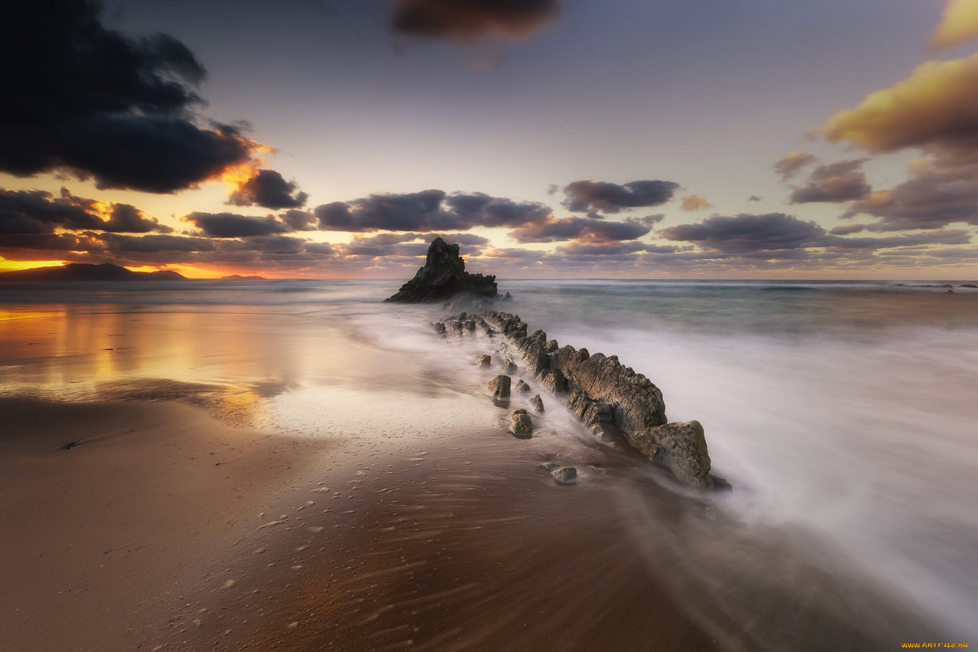 природа, побережье, простор