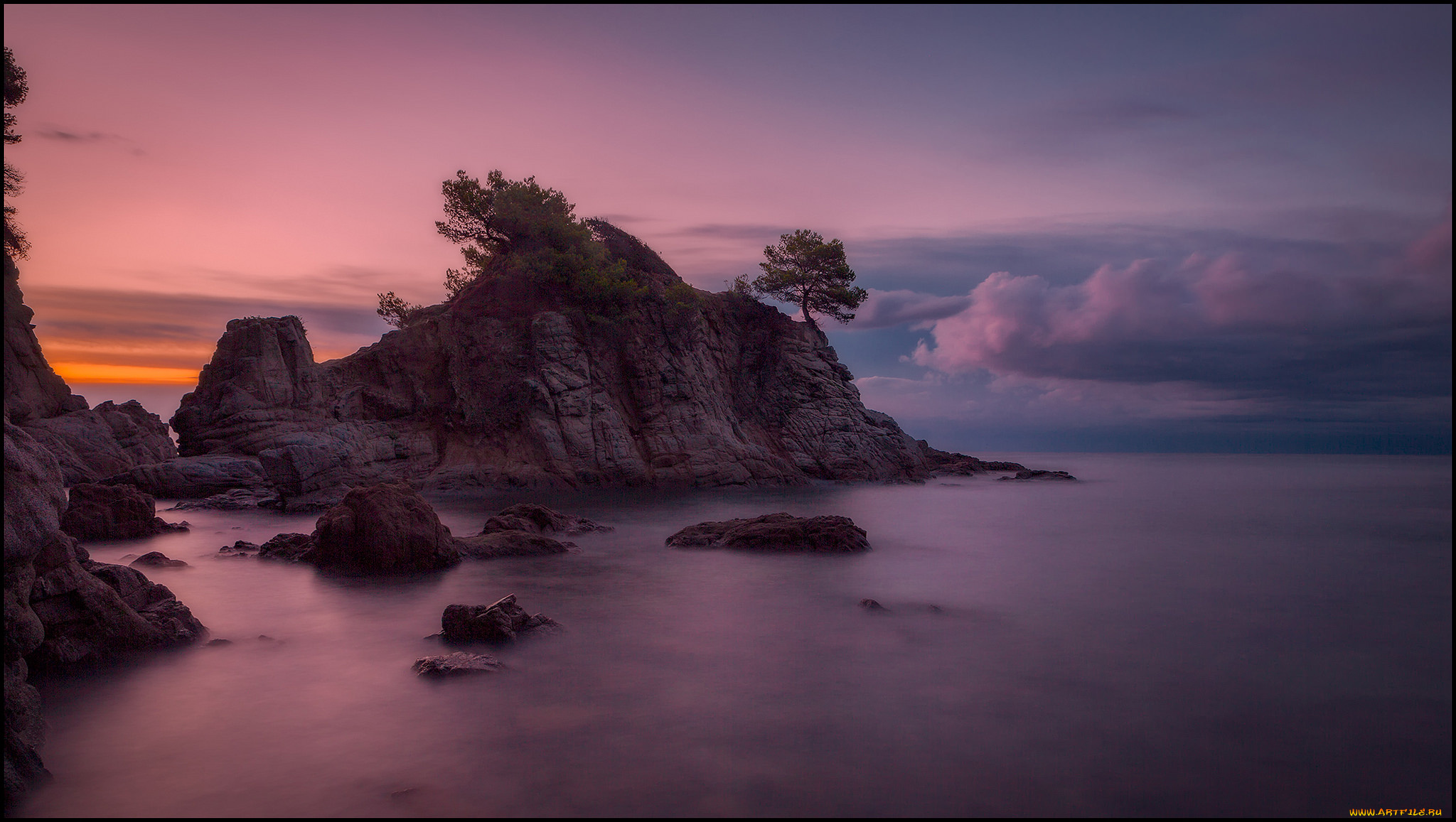 природа, побережье, простор