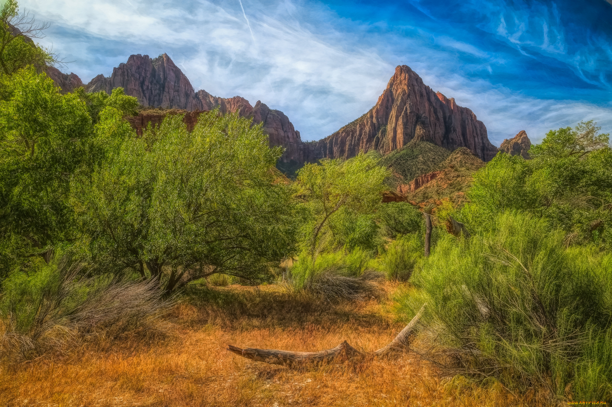 природа, горы, простор