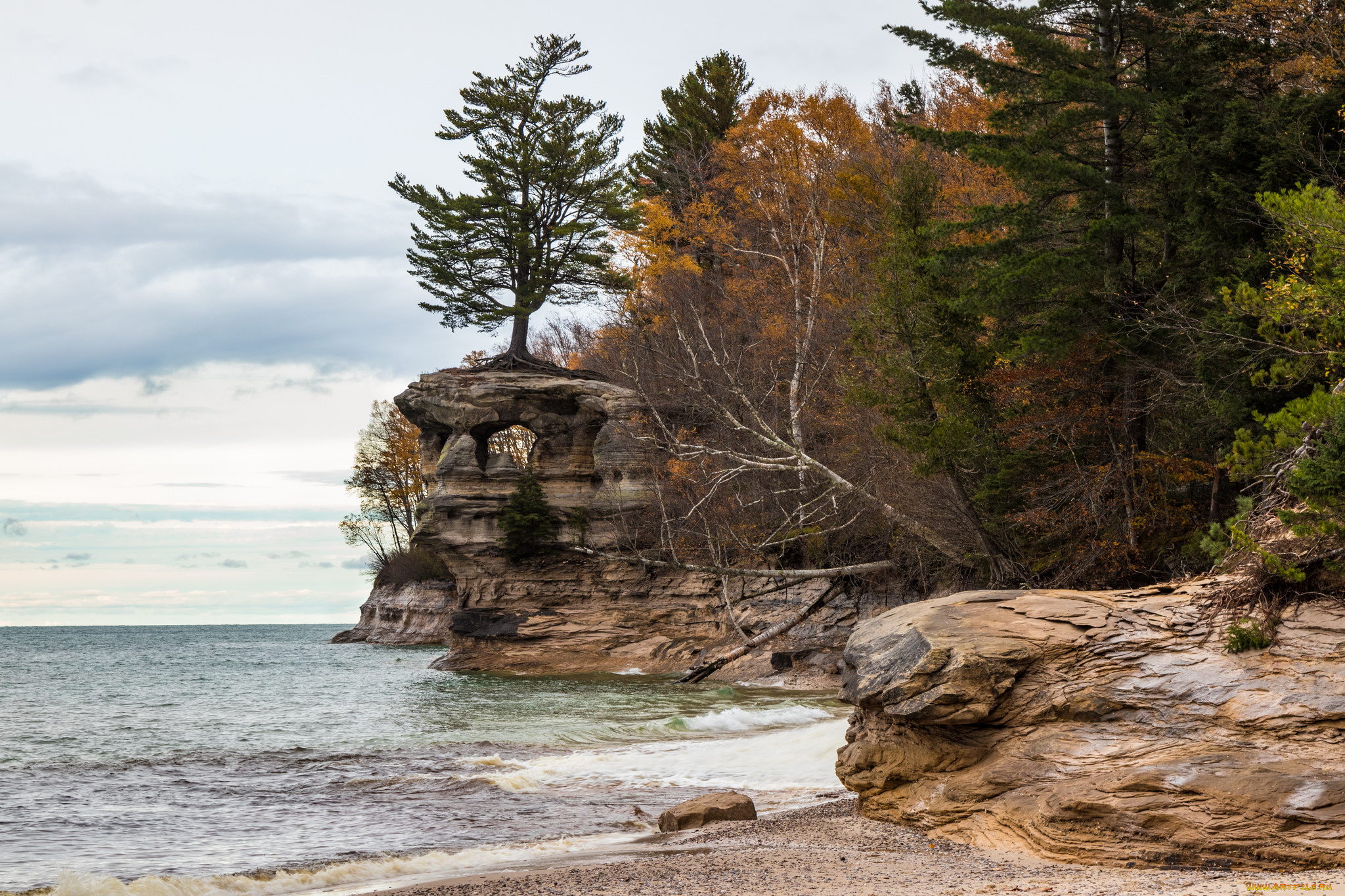 природа, побережье, простор