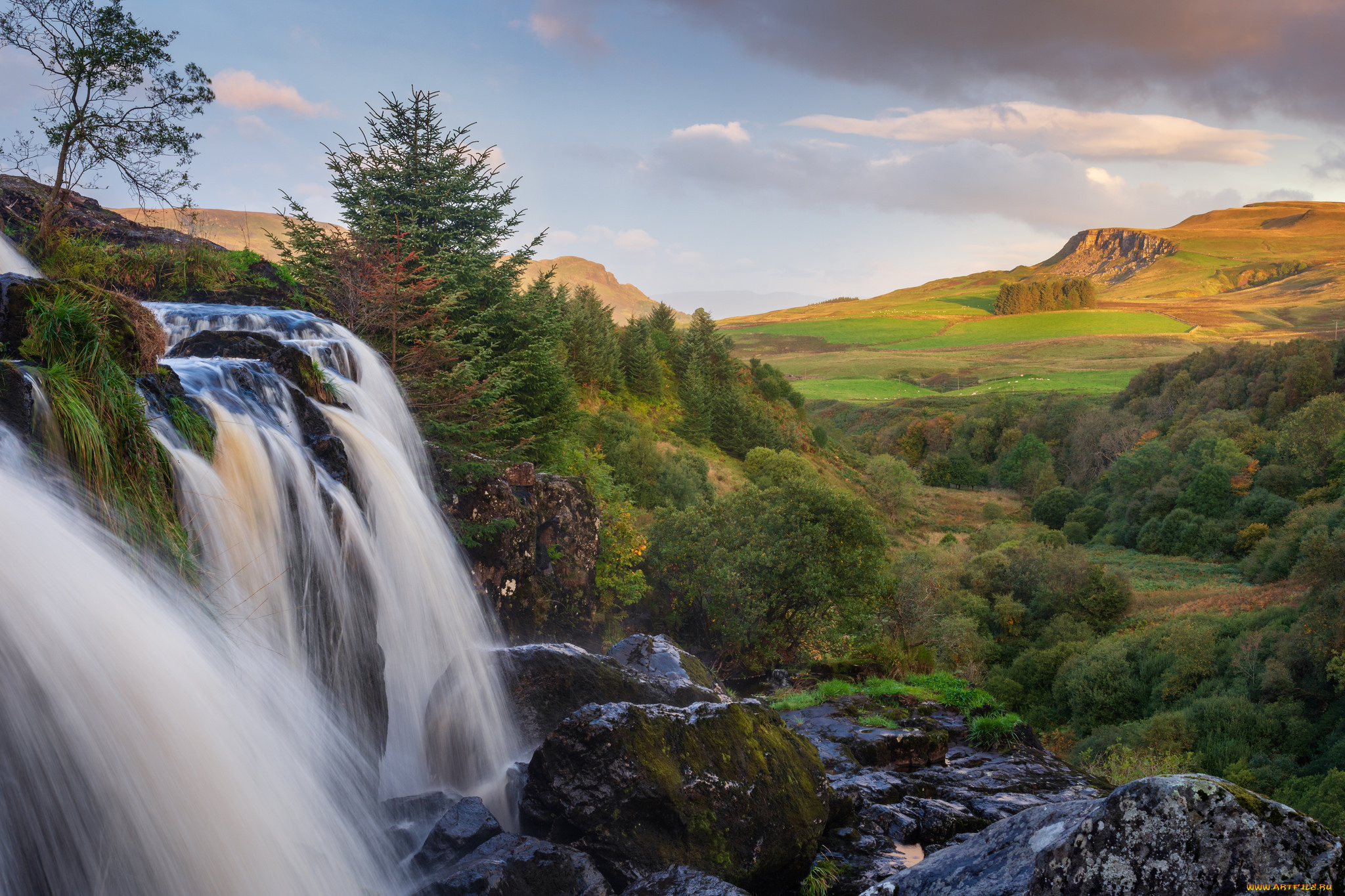 природа, водопады, простор