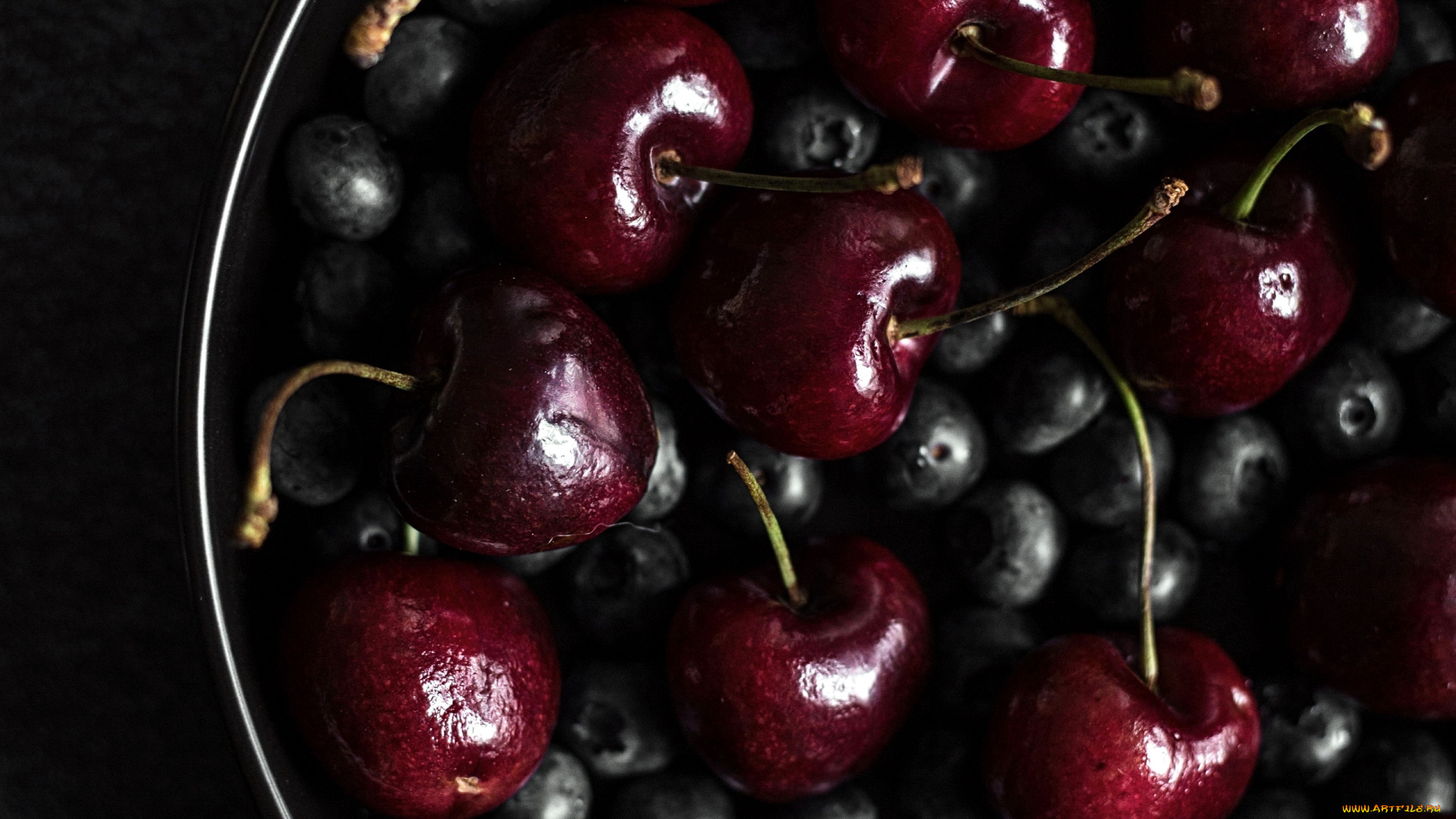 еда, фрукты, , ягоды, черешня, черника