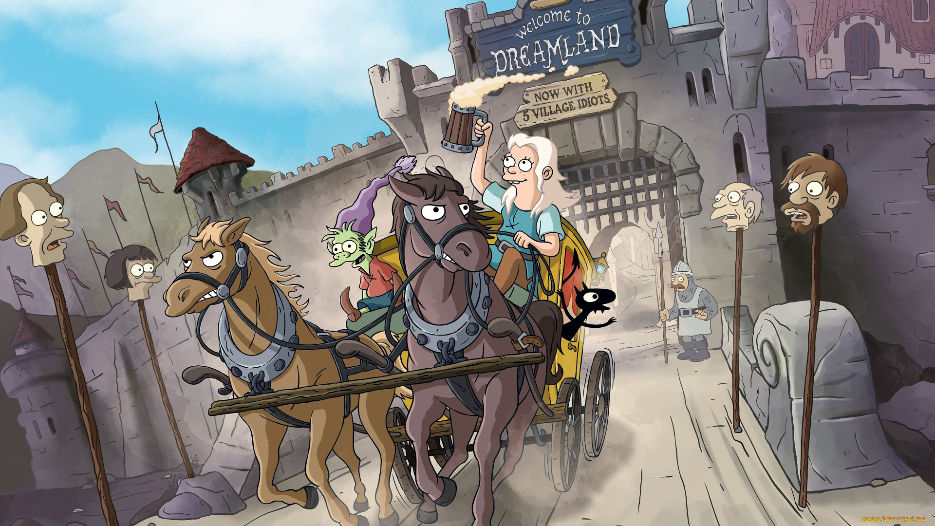 мультфильмы, disenchantment, elfo, разочарование, bean, luci