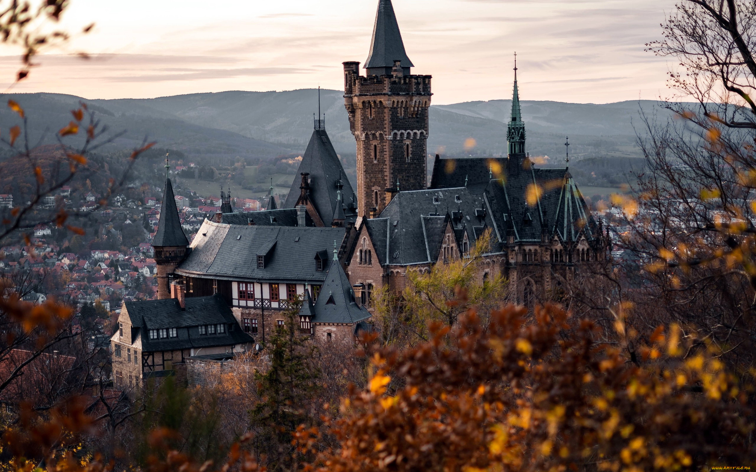 wernigerode, castle, города, замки, германии, wernigerode, castle