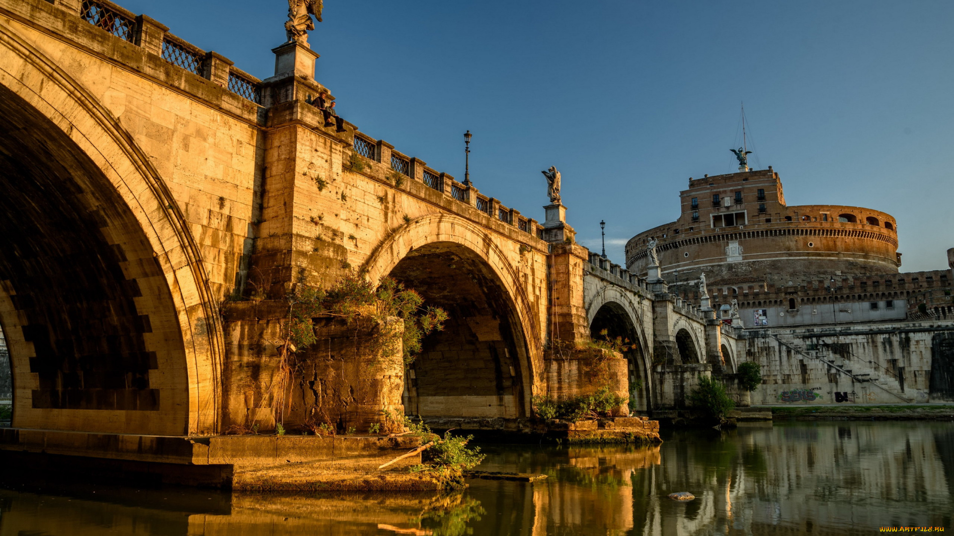 aelian, bridge, города, рим, , ватикан, , италия, aelian, bridge