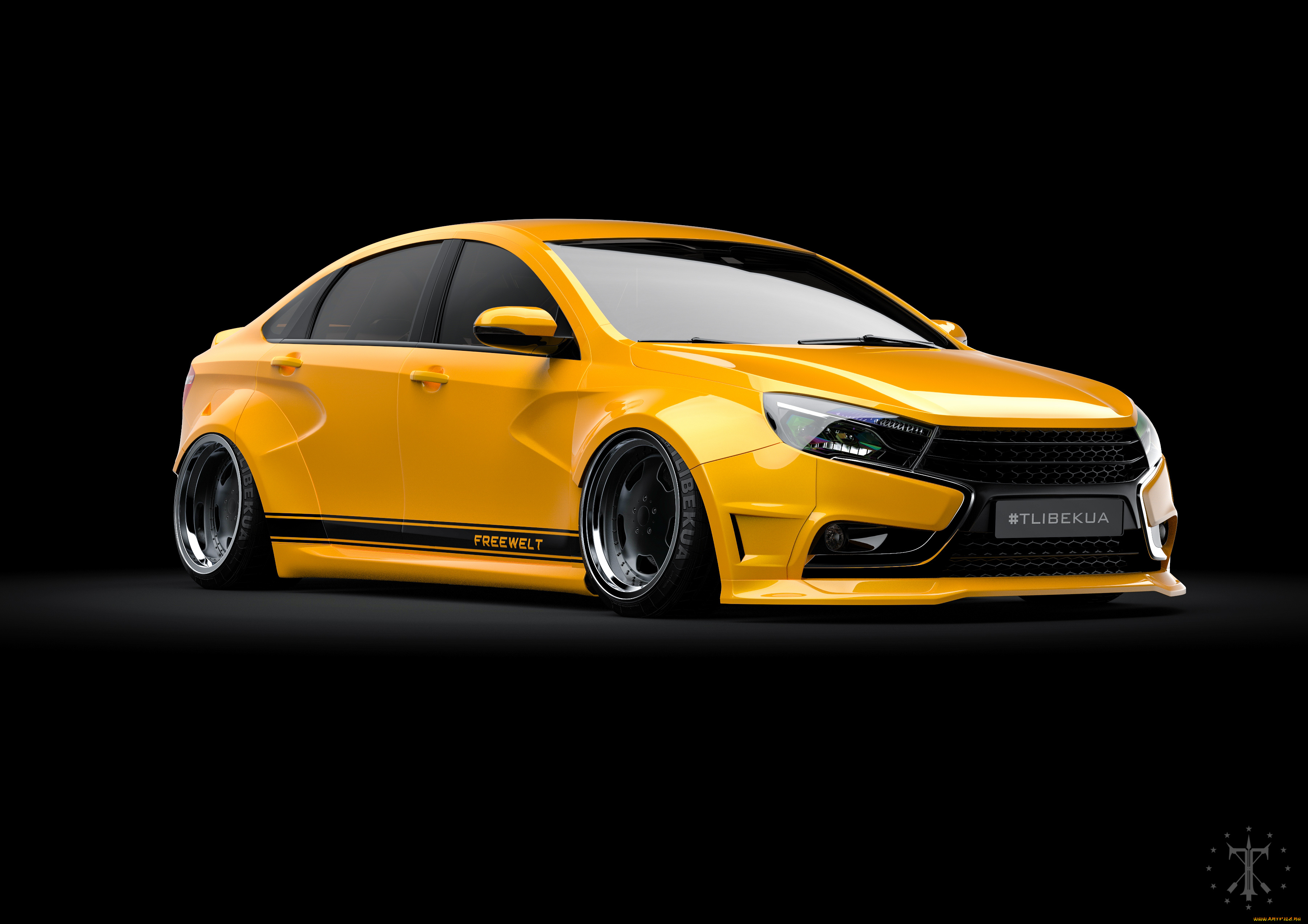 автомобили, 3д, lada