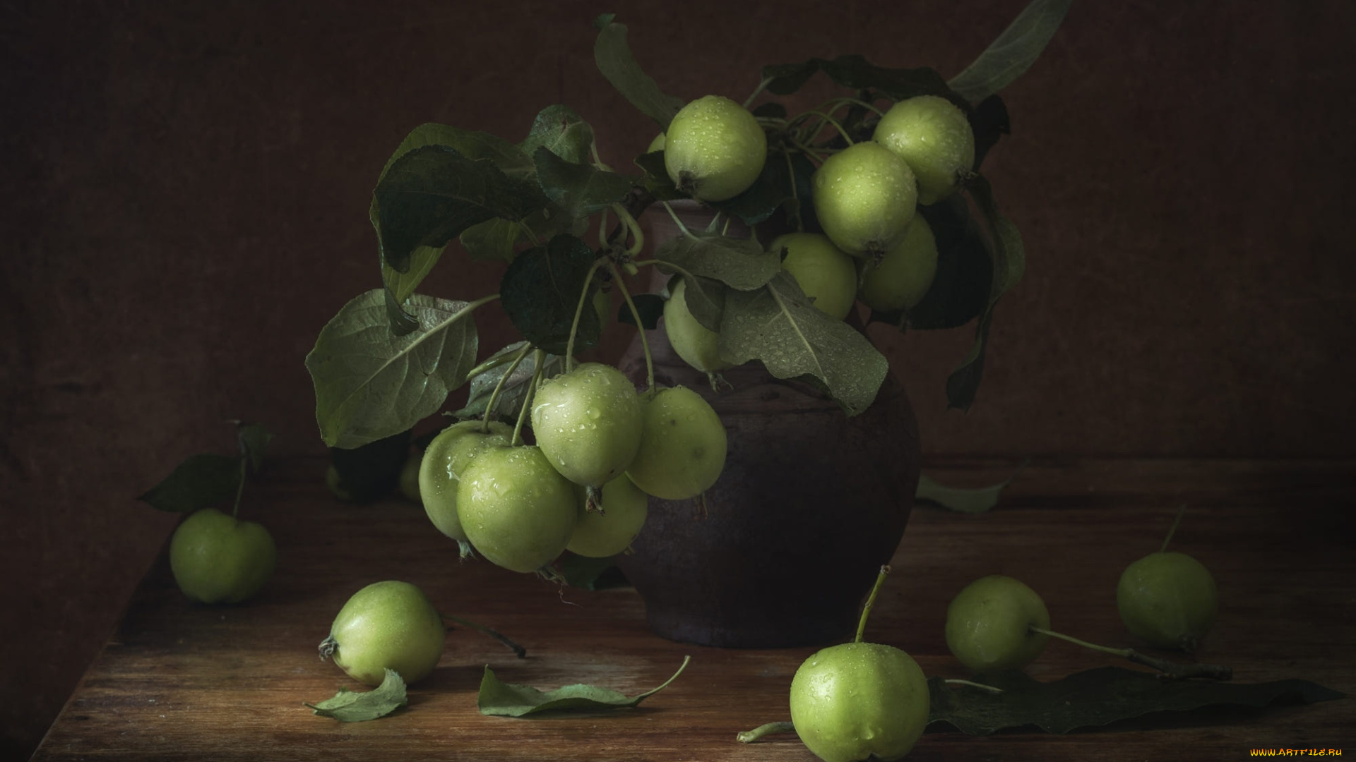 еда, яблоки, зеленые