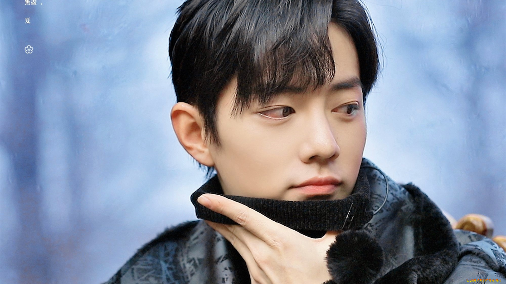 мужчины, xiao, zhan, лицо, свитер, куртка