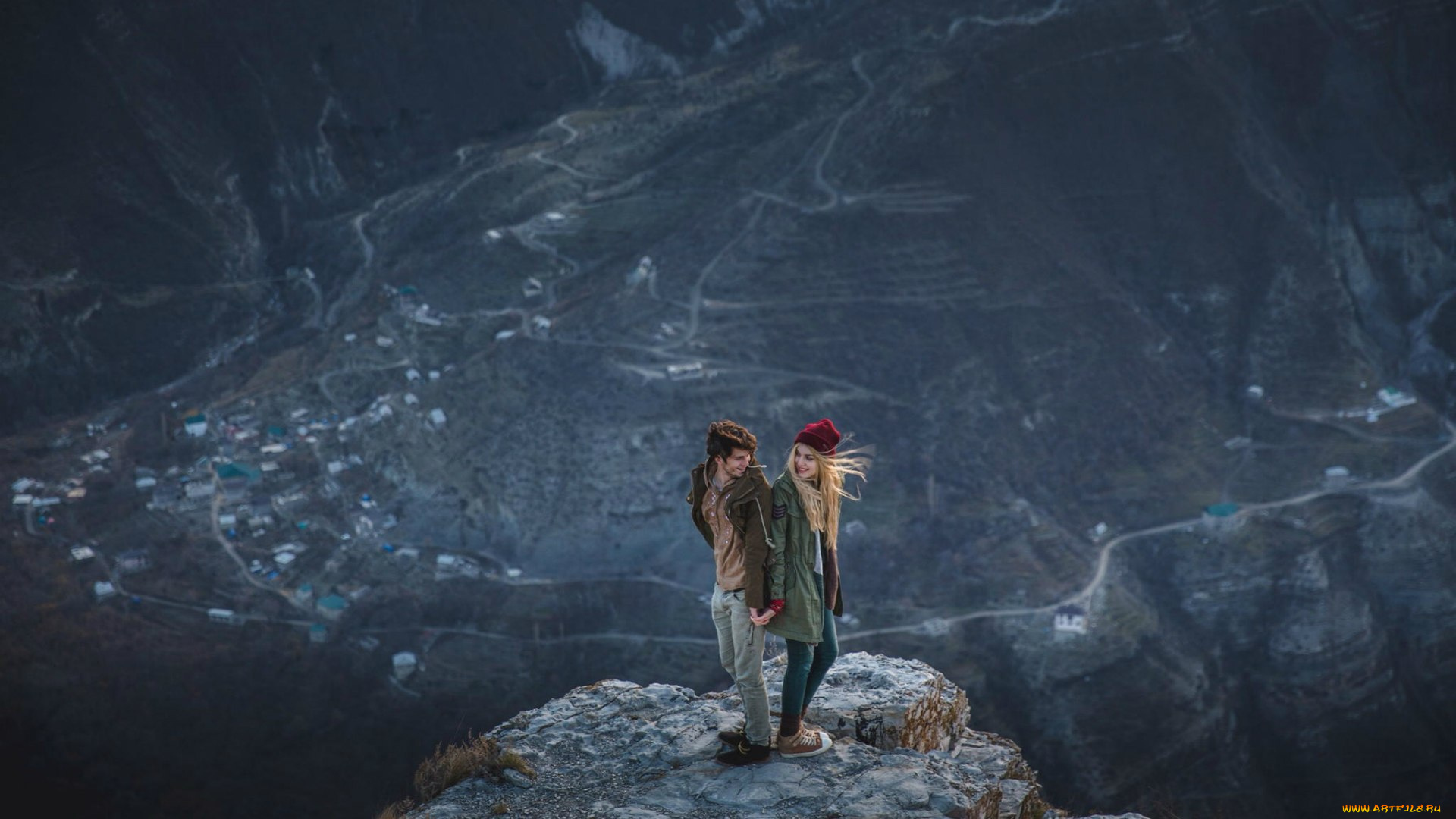 разное, мужчина, женщина, пара, скалы, вершина