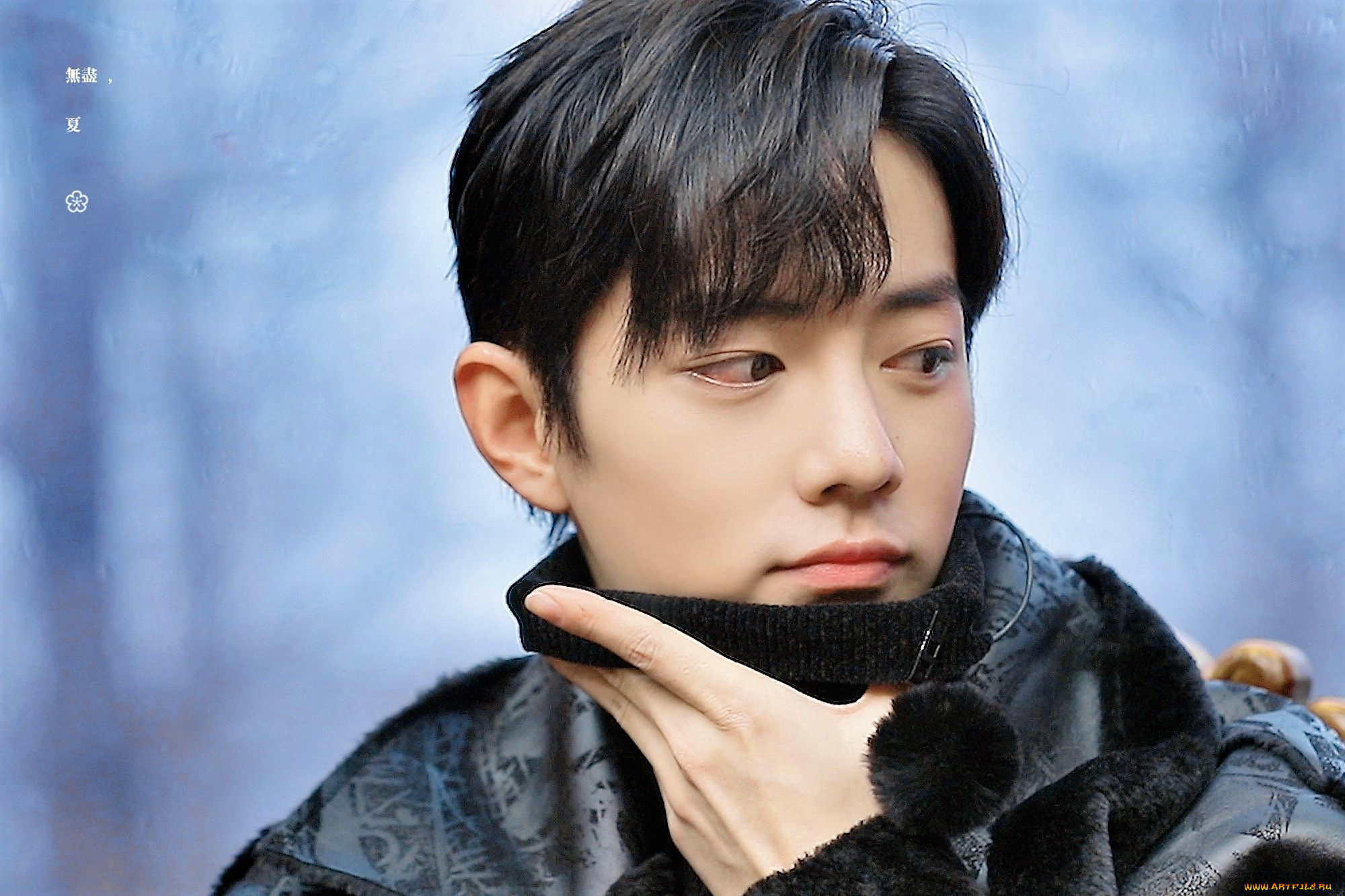 мужчины, xiao, zhan, лицо, свитер, куртка