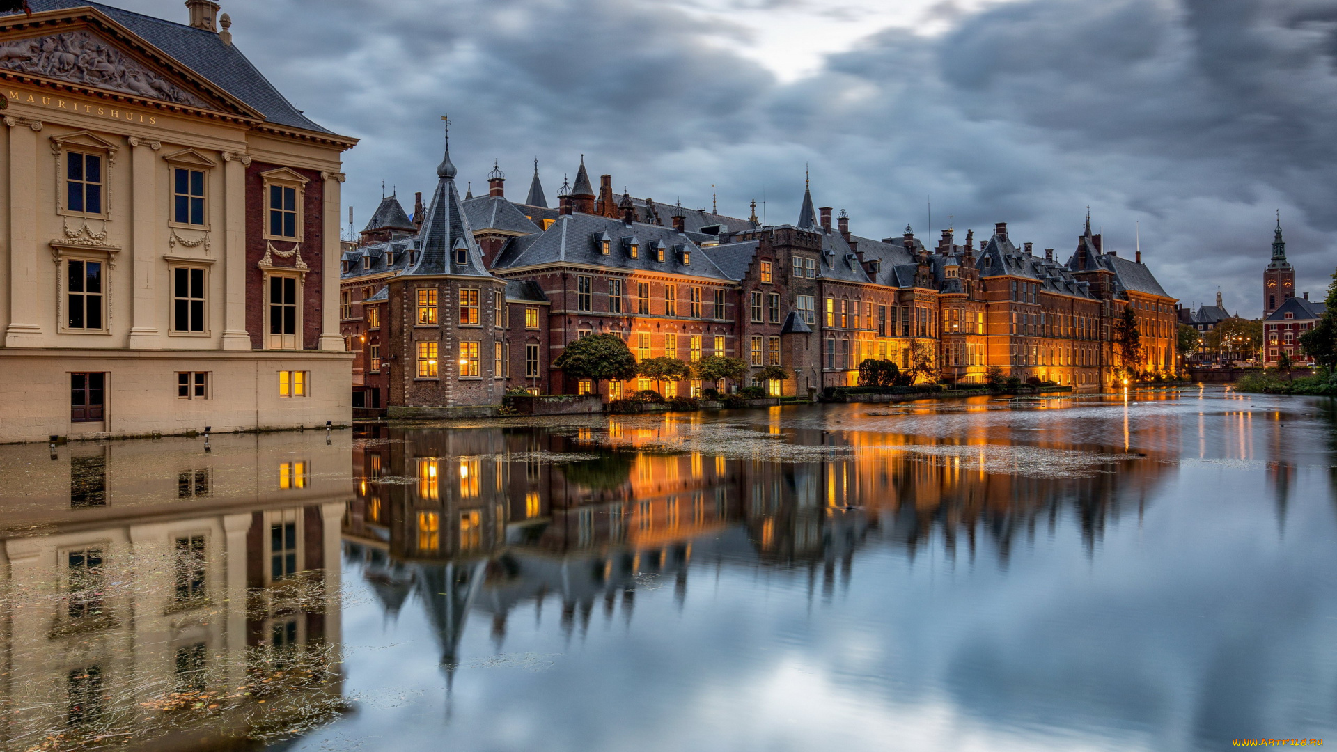 hofvijver, artificial, lake, города, гаага, , нидерланды, artificial, lake