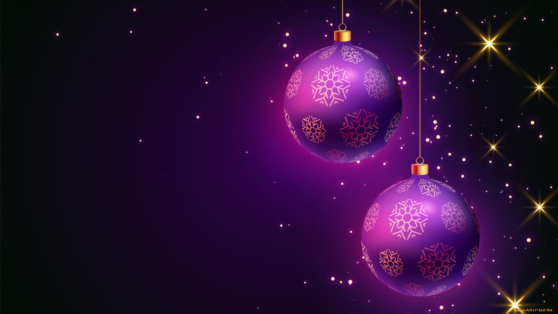 праздничные, 3д, графика, , новый, год, лиловые, шарики