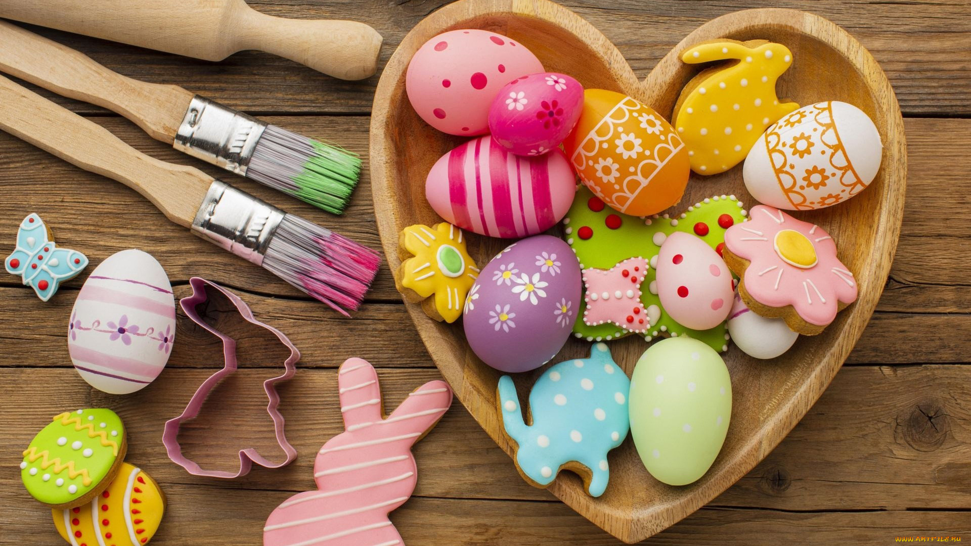 праздничные, пасха, кисти, формочки, писанки