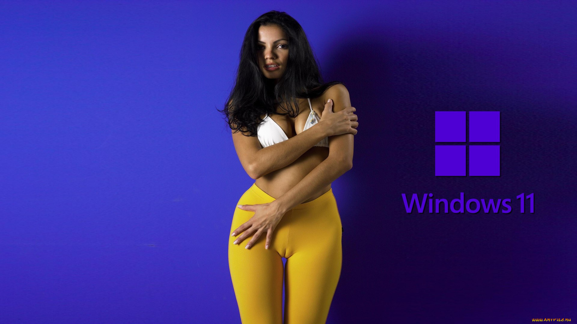 windows, 11, компьютеры, windows, 11, девушка, фон